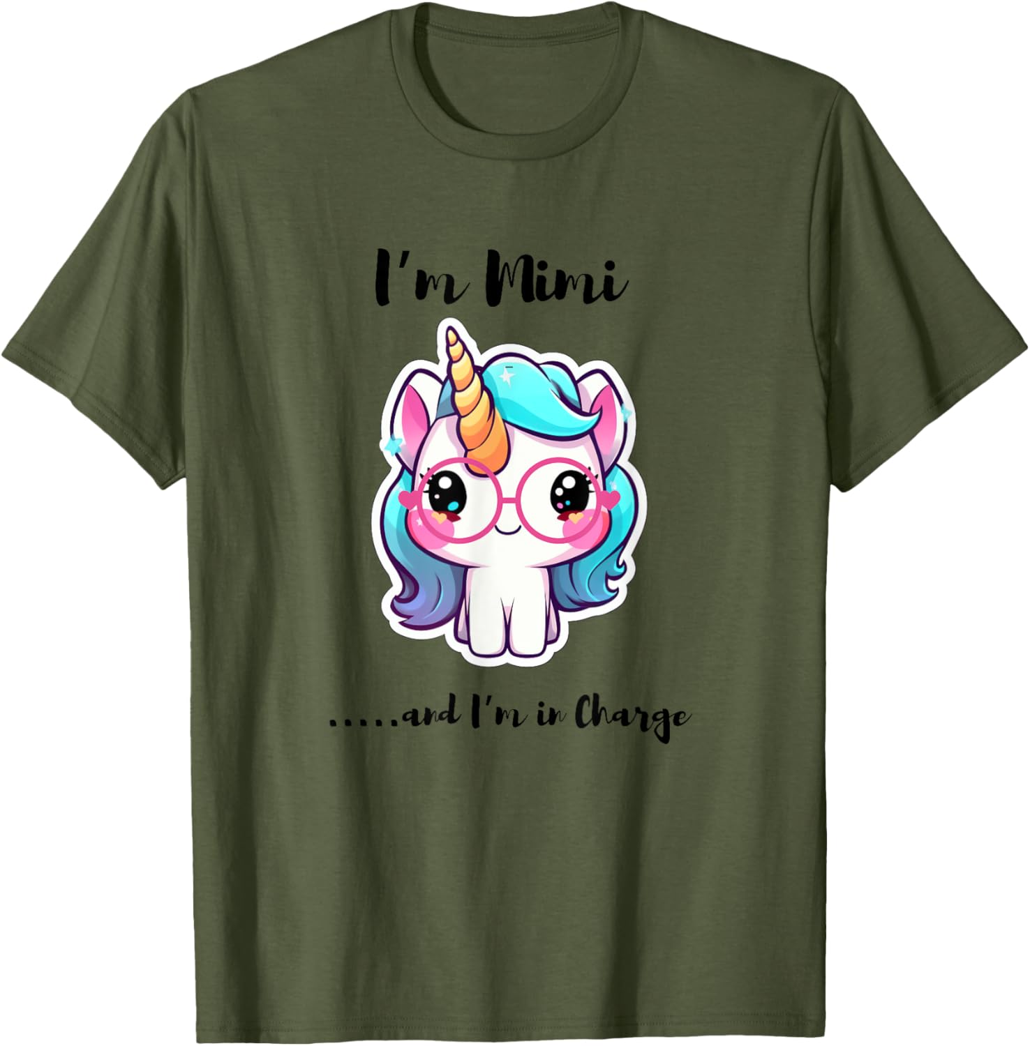 Funny I'm Mimi and I'm in Charge Unicorn T-Shirt for Kids and Adults - 18