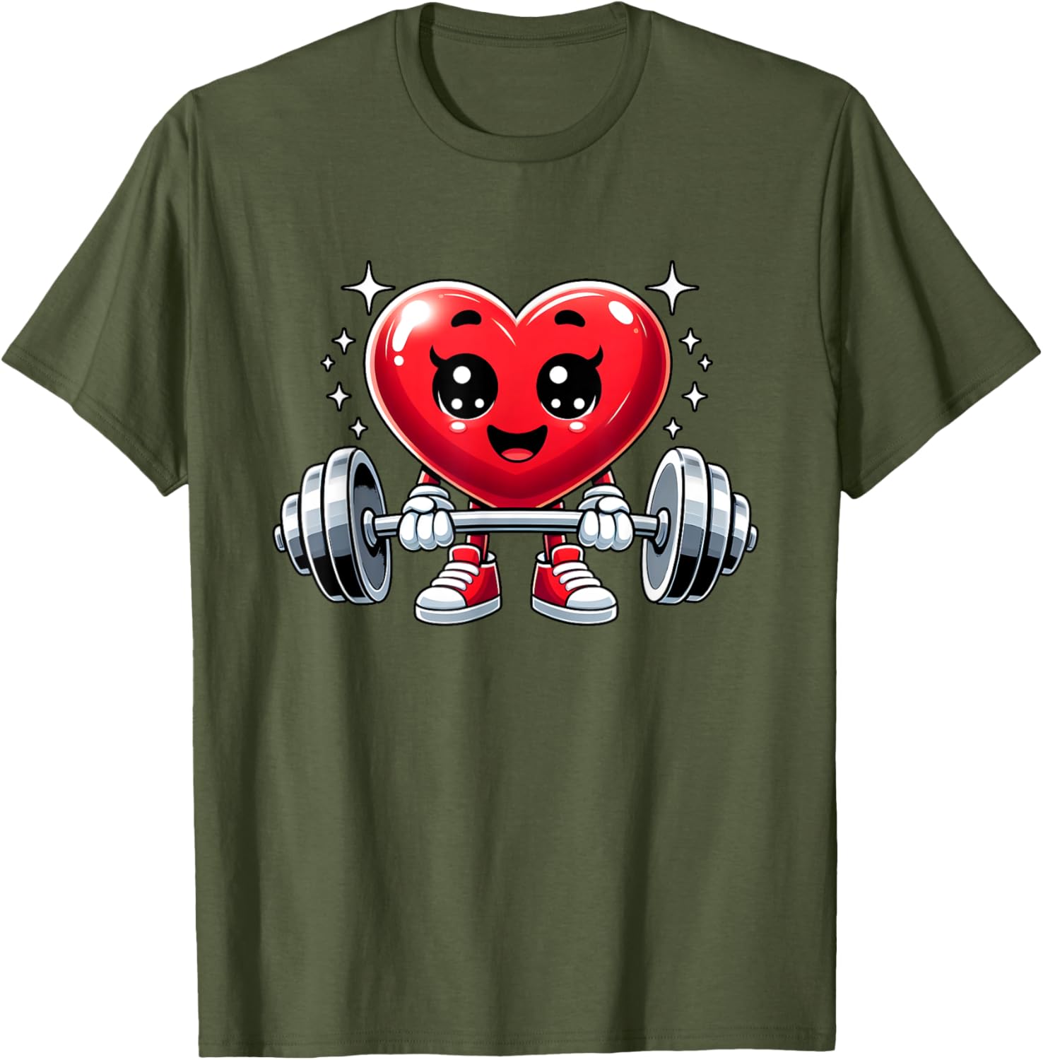 Funny Valentine's Day Heart Workout Fitness T-Shirt for Gym Lovers - 23