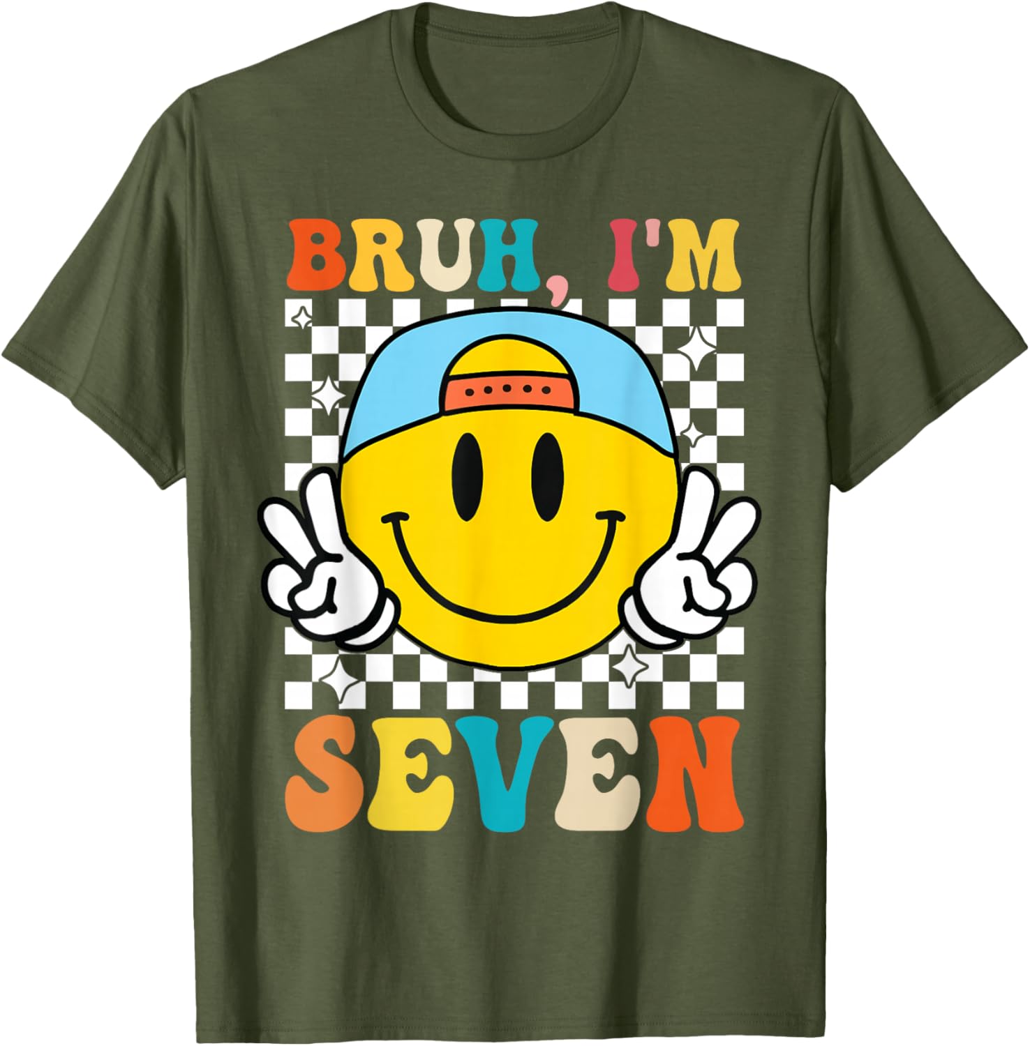 Groovy 7th Birthday T-Shirt for Boys and Girls - Fun 7 Year Old Apparel - 4