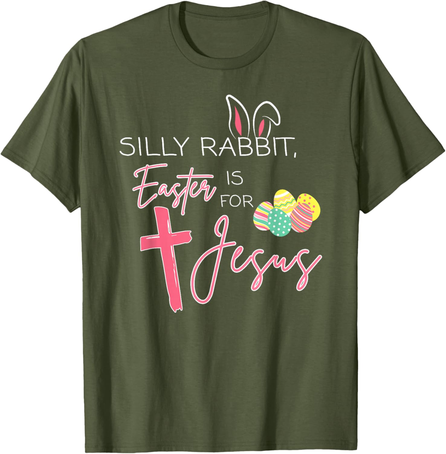 Cute Bunny Easter T-Shirt for Jesus - Silly Rabbit Christian Faith Wear - 14