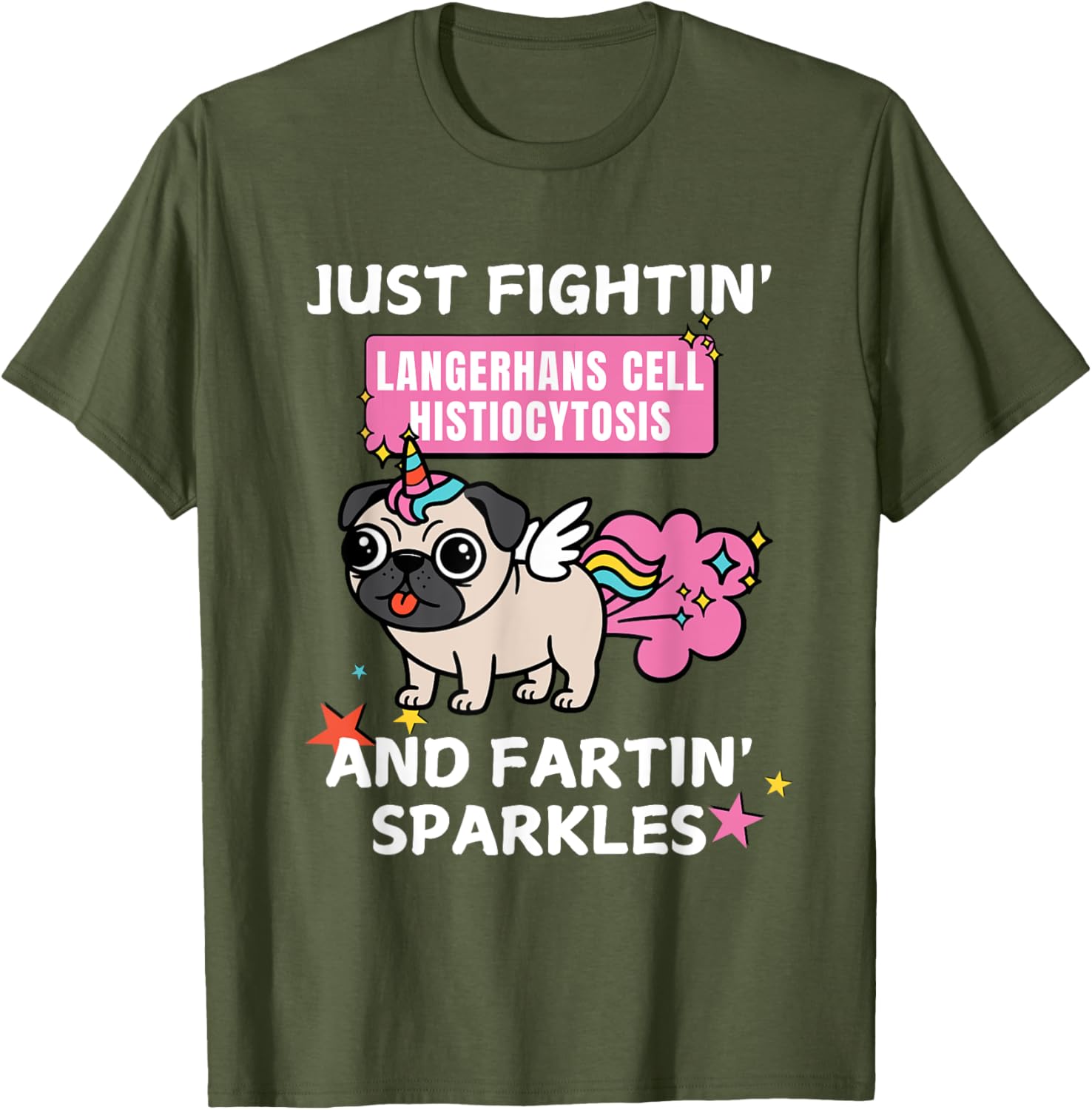 Fightin' Langerhans Cell Histiocytosis Funny T-Shirt for Awareness - 22