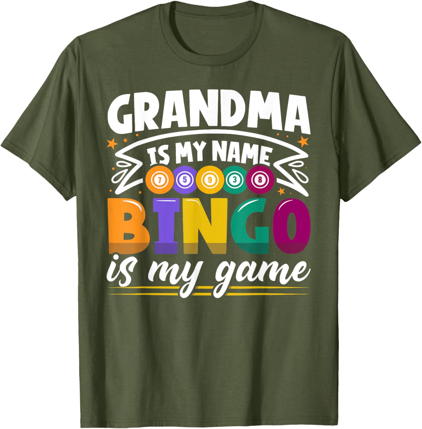Funny Grandma Bingo Player T-Shirt for Bingo Lovers and Grandkids - 8