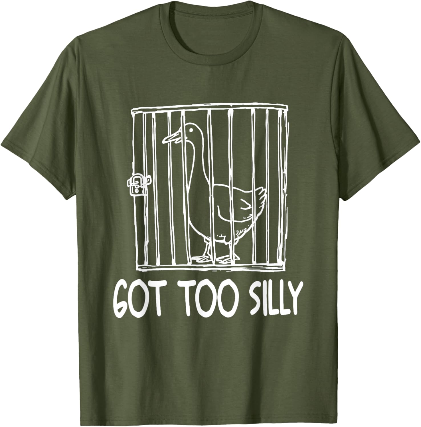 Funny Goose Humor T-Shirt for Animal Lovers - Goose Got Too Silly - 19