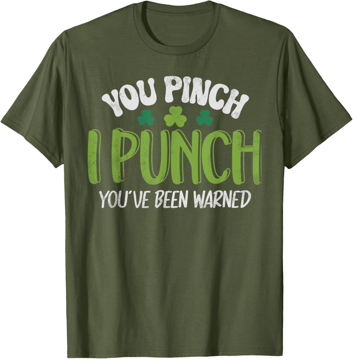 Funny Vintage St Patrick's Day Shamrock Tee You Pinch I Punch - 13