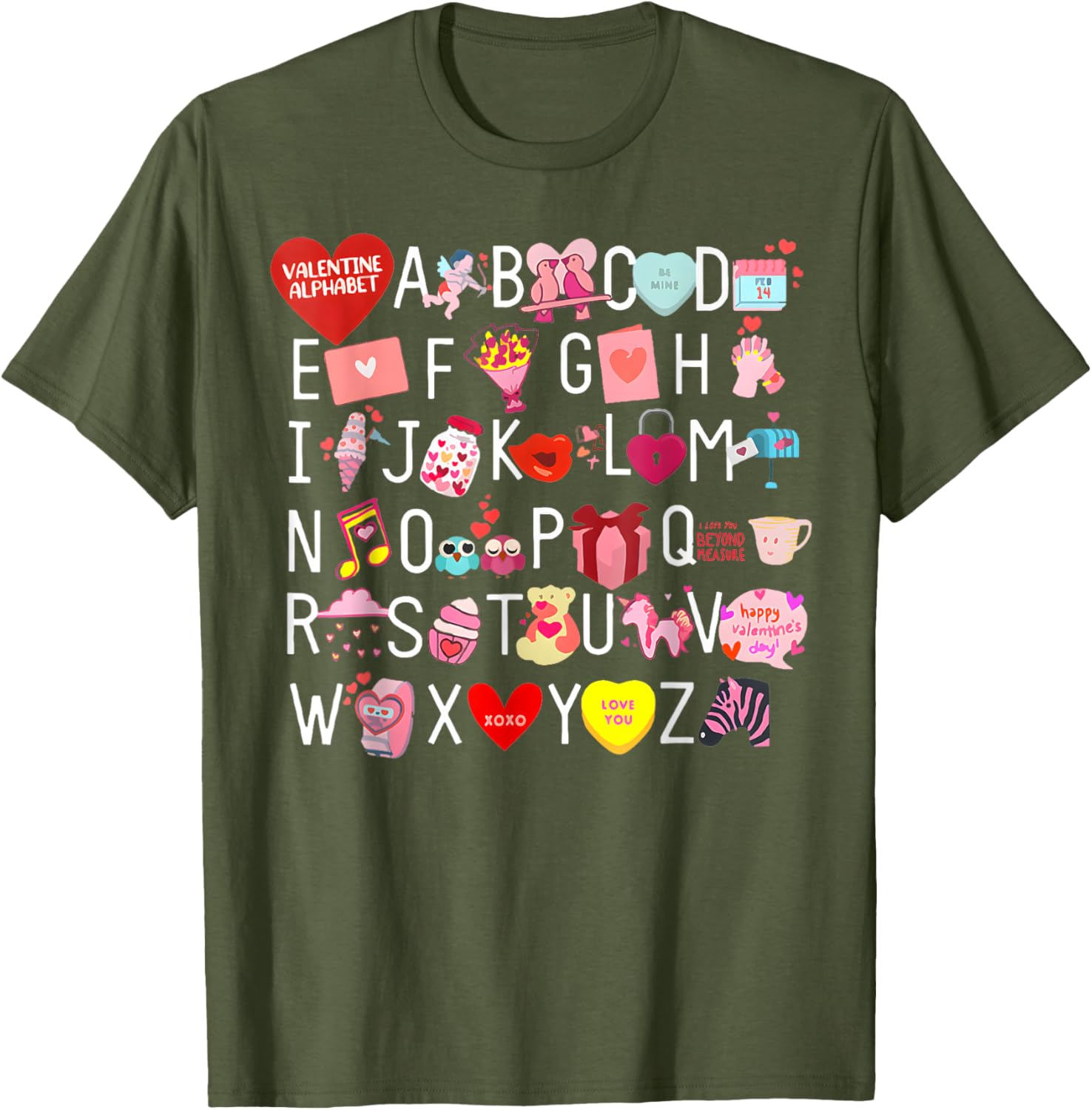 Funny ABC Teacher Appreciation Valentine's Day T-Shirt for Educators - 2