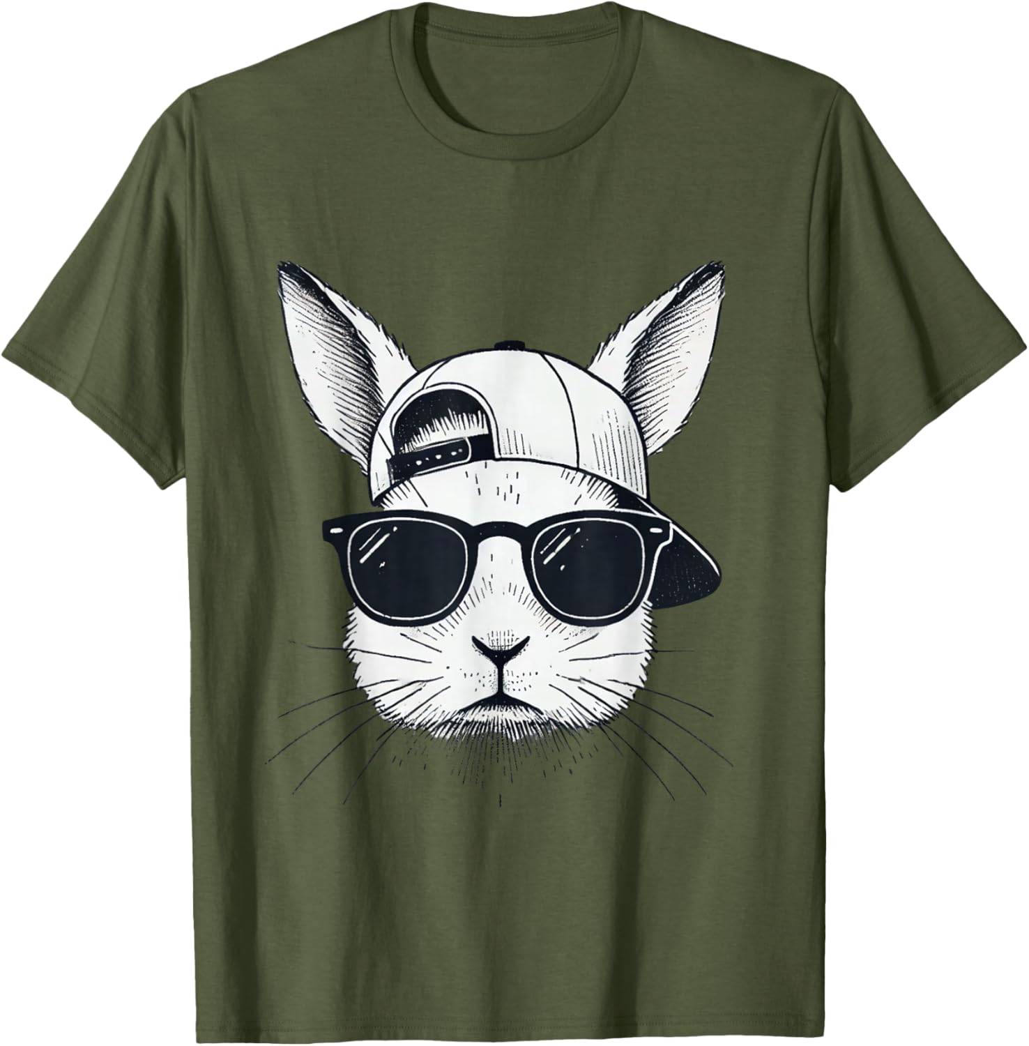 Cool Bunny Face Sunglasses T-Shirt for Easter Fun β Boys, Men, Kids - 14