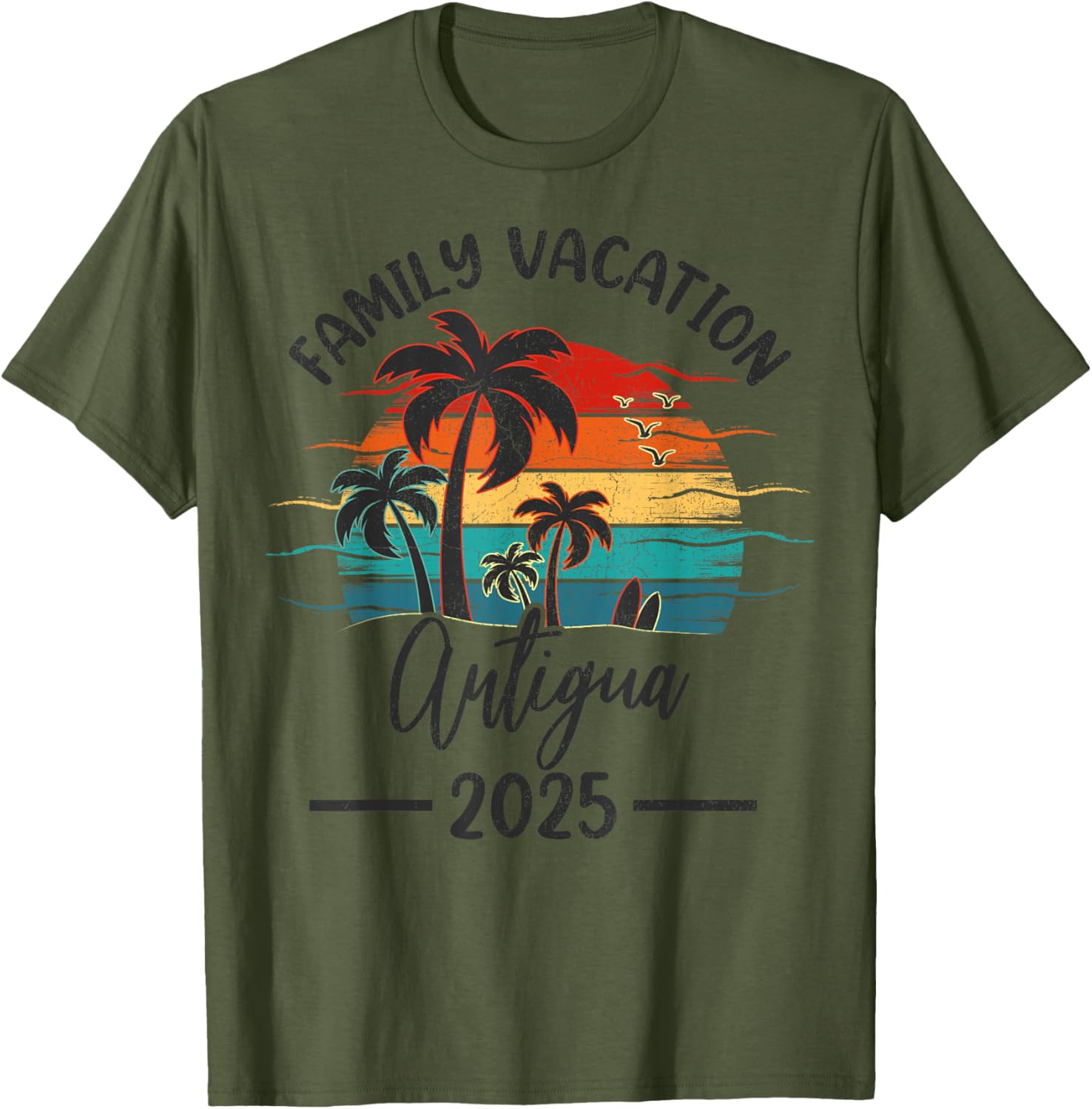Family Vacation 2025 Summer Antigua Beach T-Shirt for Fun Memories - 6