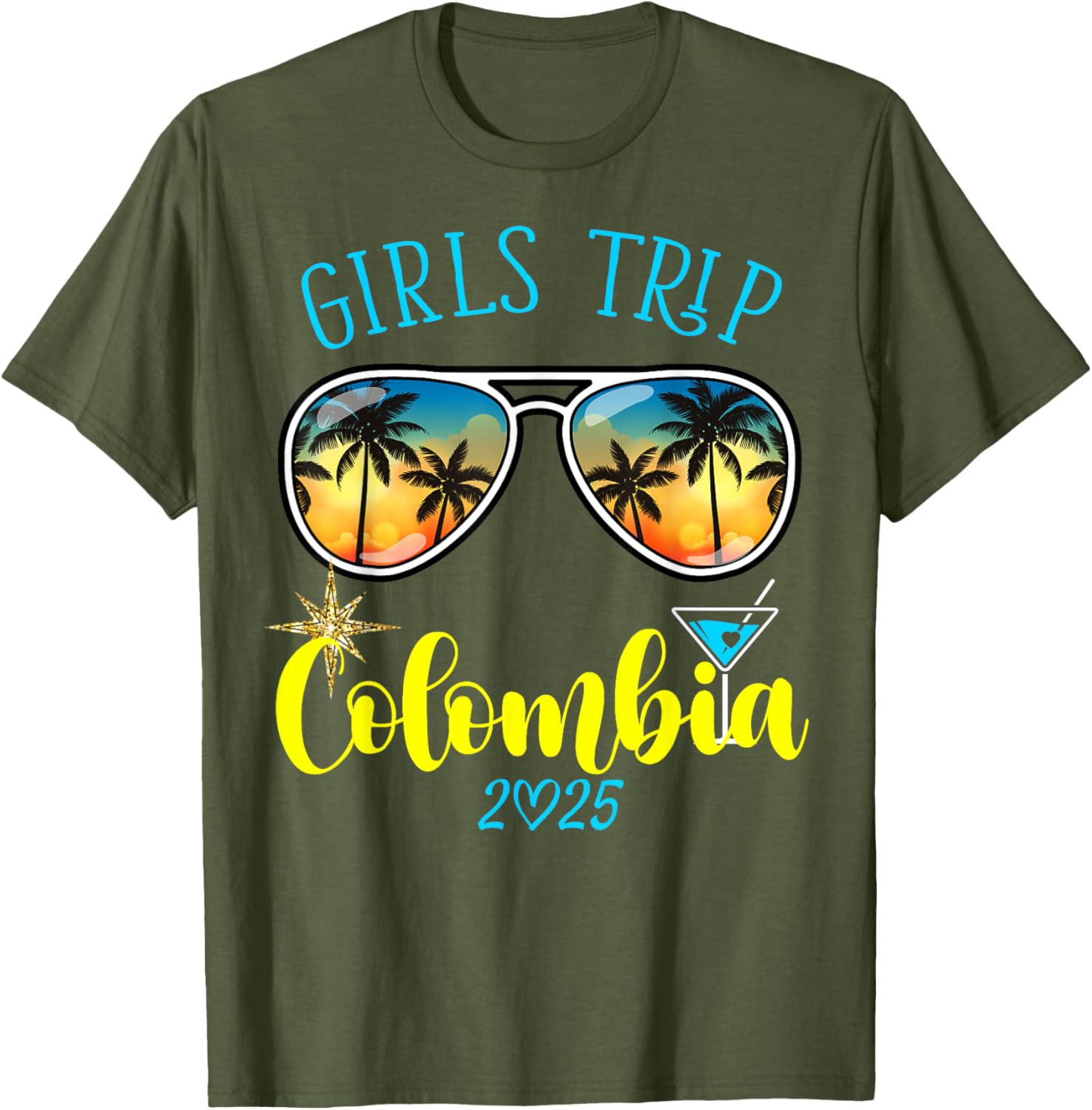 Cute Girls Trip Colombia 2025 T-Shirt for Weekend Birthday Squad - 13