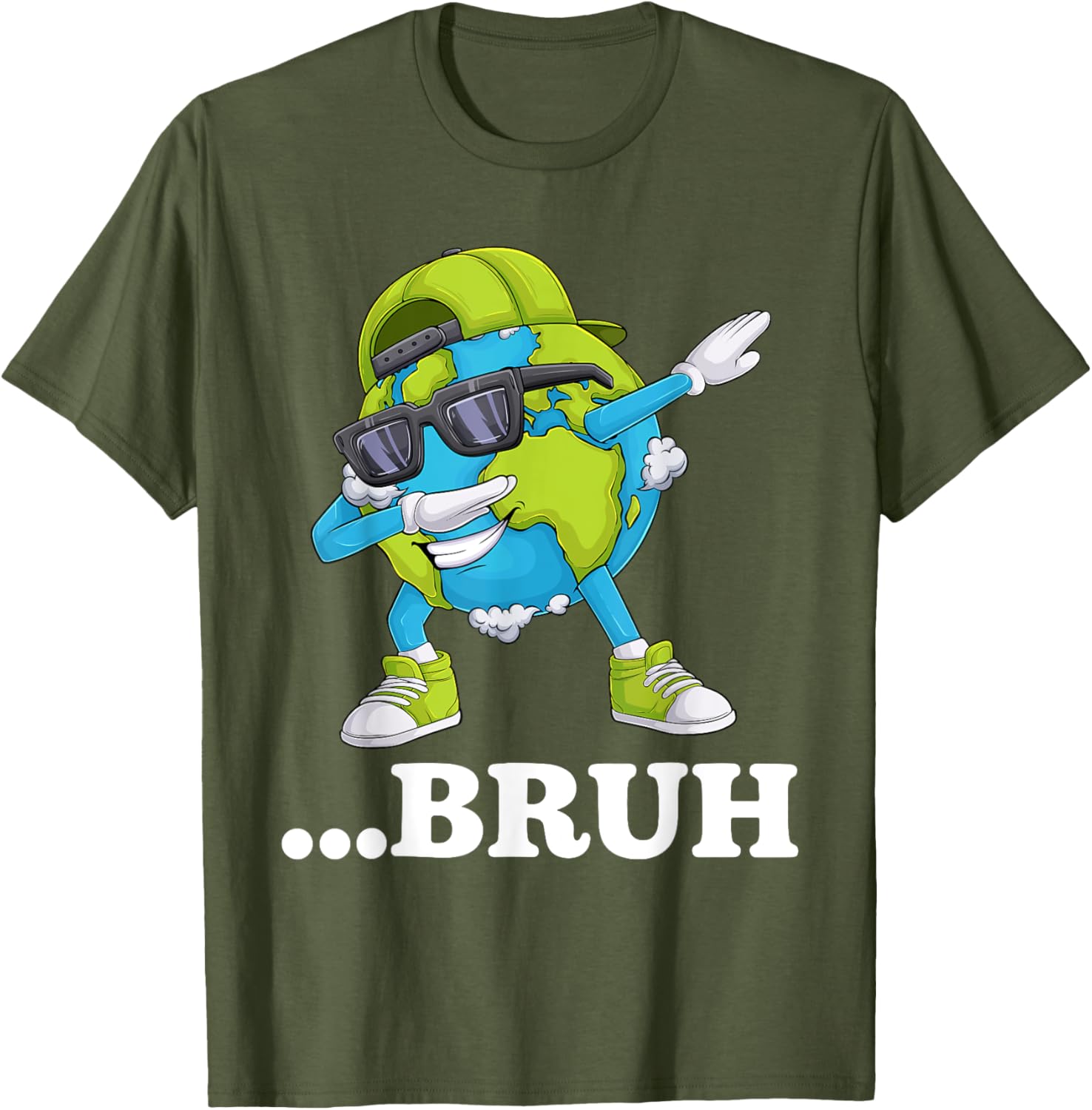 Funny Bruh Dabbing Earth Day T-Shirt for Kids and Men - Cool Gift Idea - 10