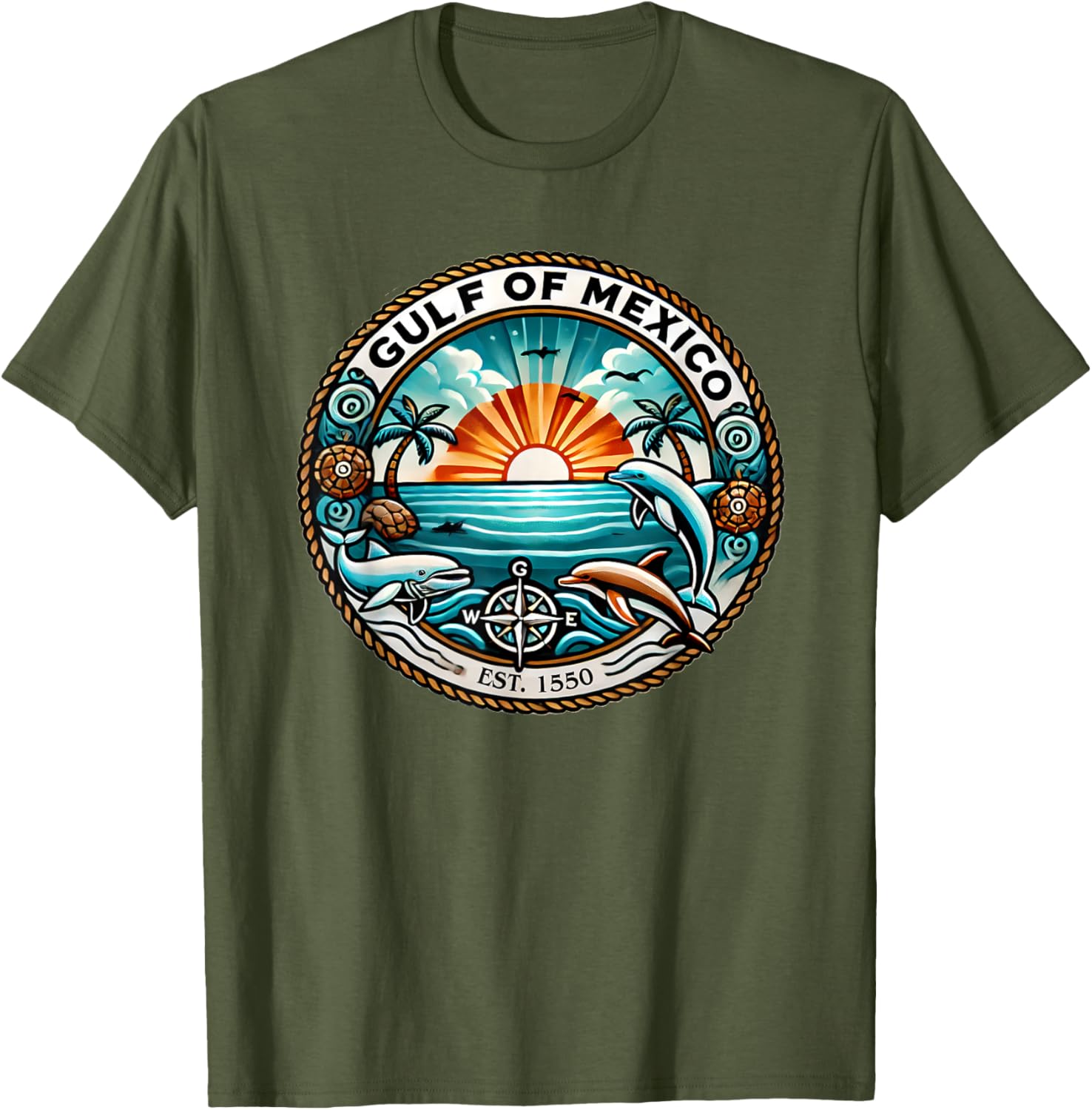 Gulf of Mexico Sunset T-Shirt - Vibrant Caribbean Beach Design - 27