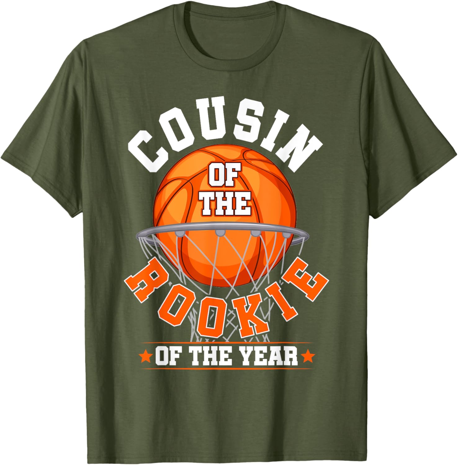 Cousin of Rookie 1st Birthday Basketball Family Matching T-Shirt - 19