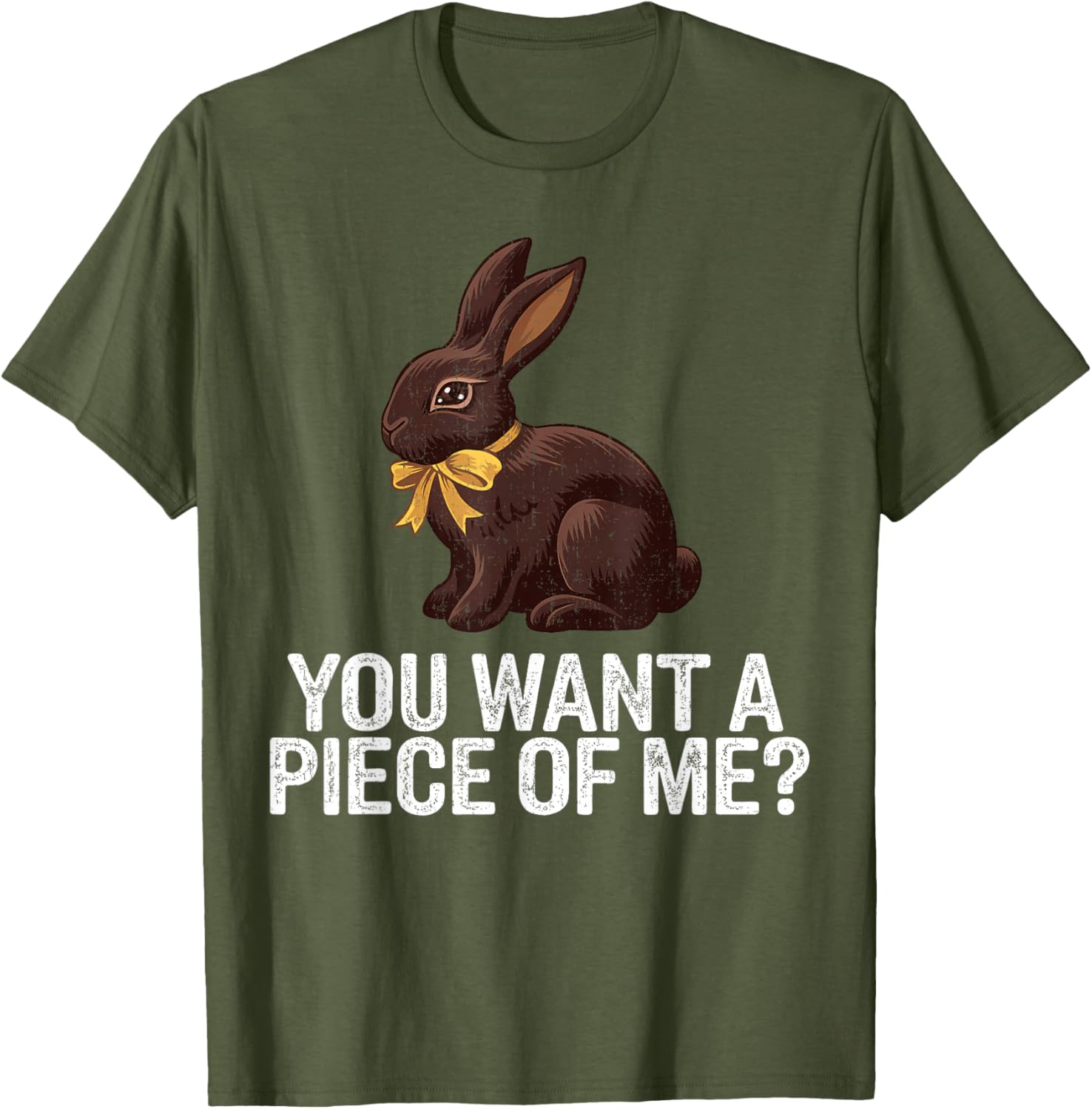 Cute Easter Rabbit Chocolate Bunny Graphic T-Shirt for Fun Holiday Style - 5
