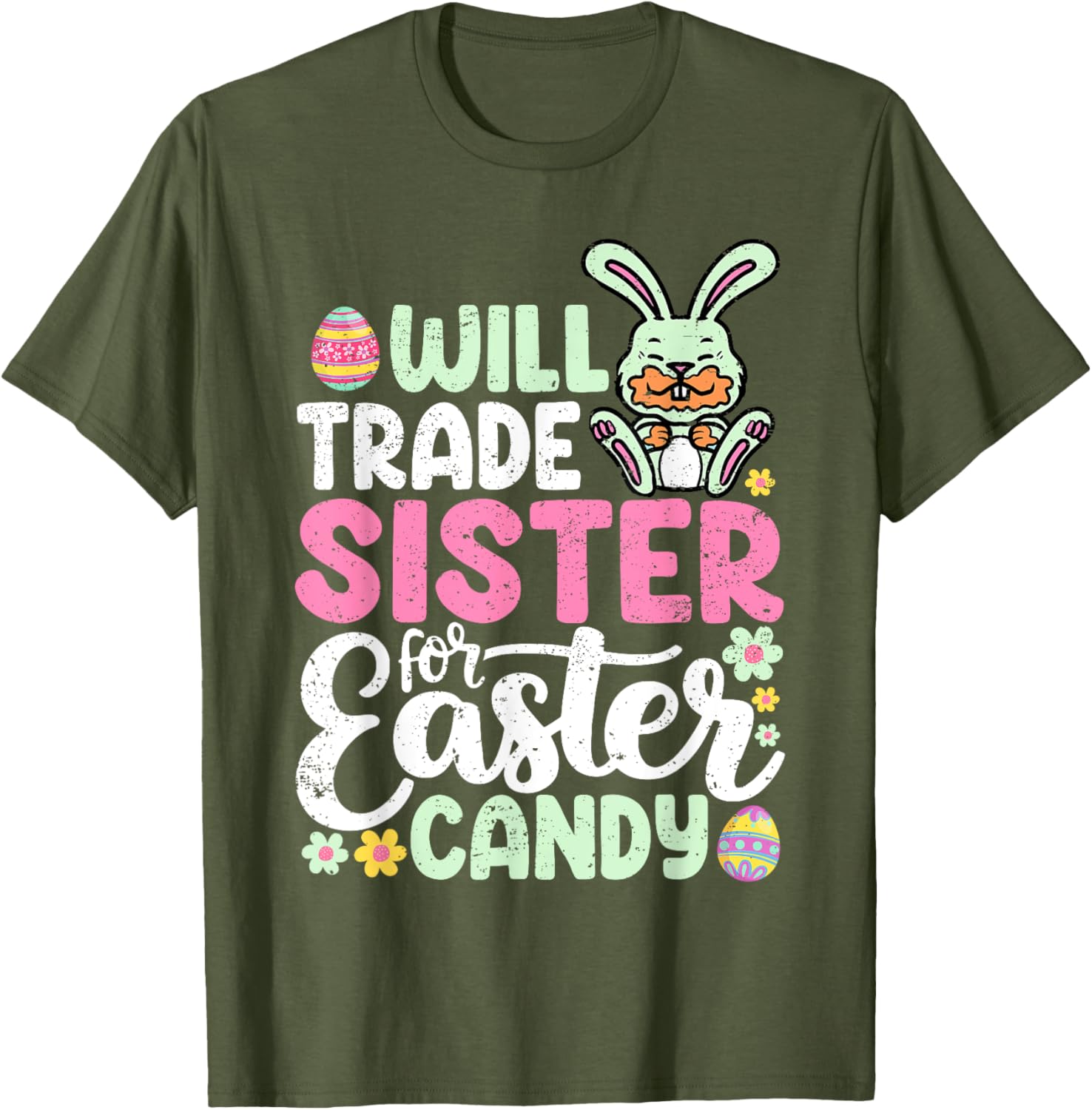 Funny Will Trade Sister For Easter Candy T-Shirt for Toddler Boys - 2
