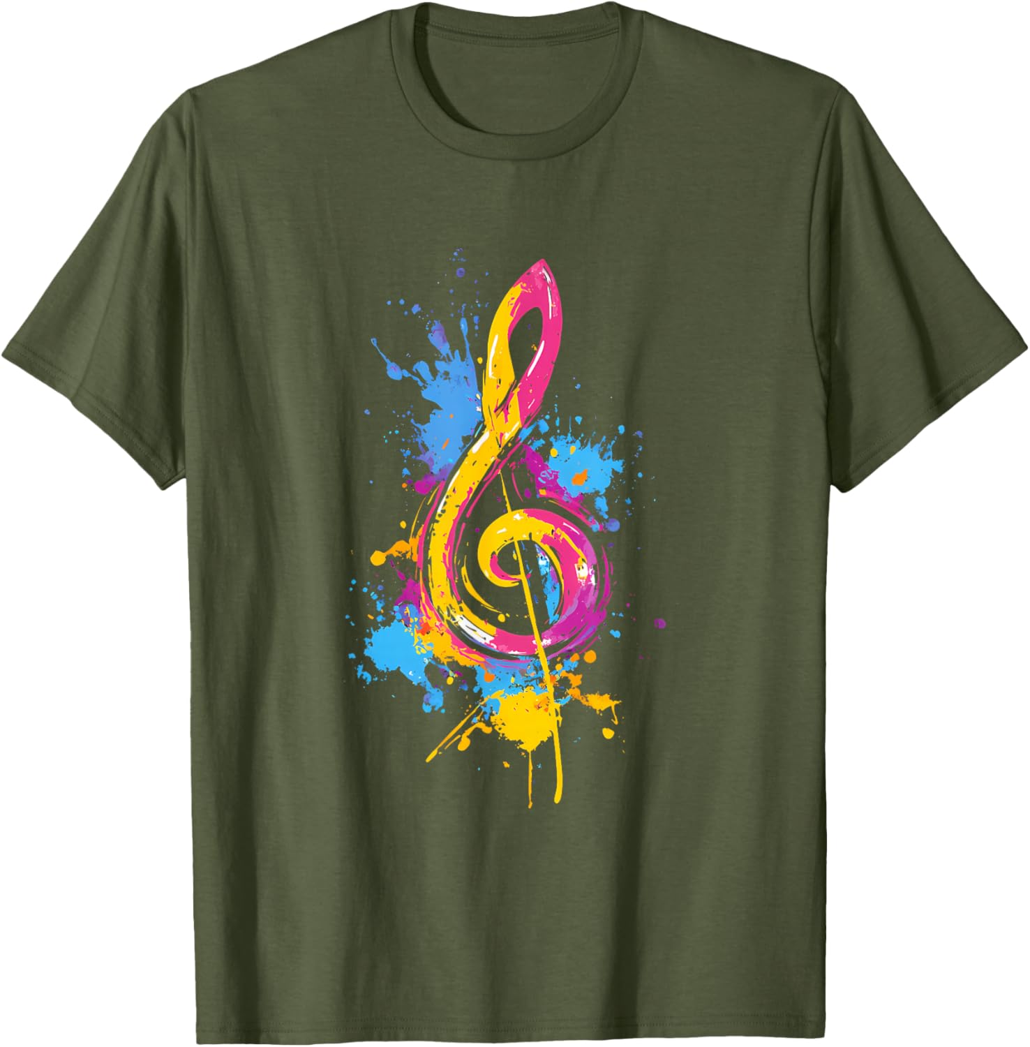 Colorful Treble Clef T-Shirt for Music Lovers - Fun Musical Tee - 15