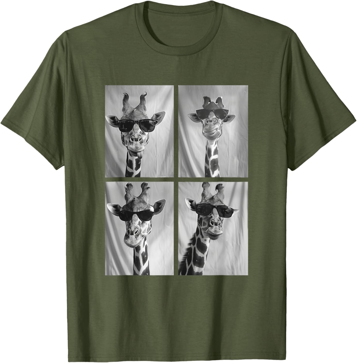 Cute Giraffe in Sunglasses Cool African Hipster T-Shirt for Animal Lovers - 9