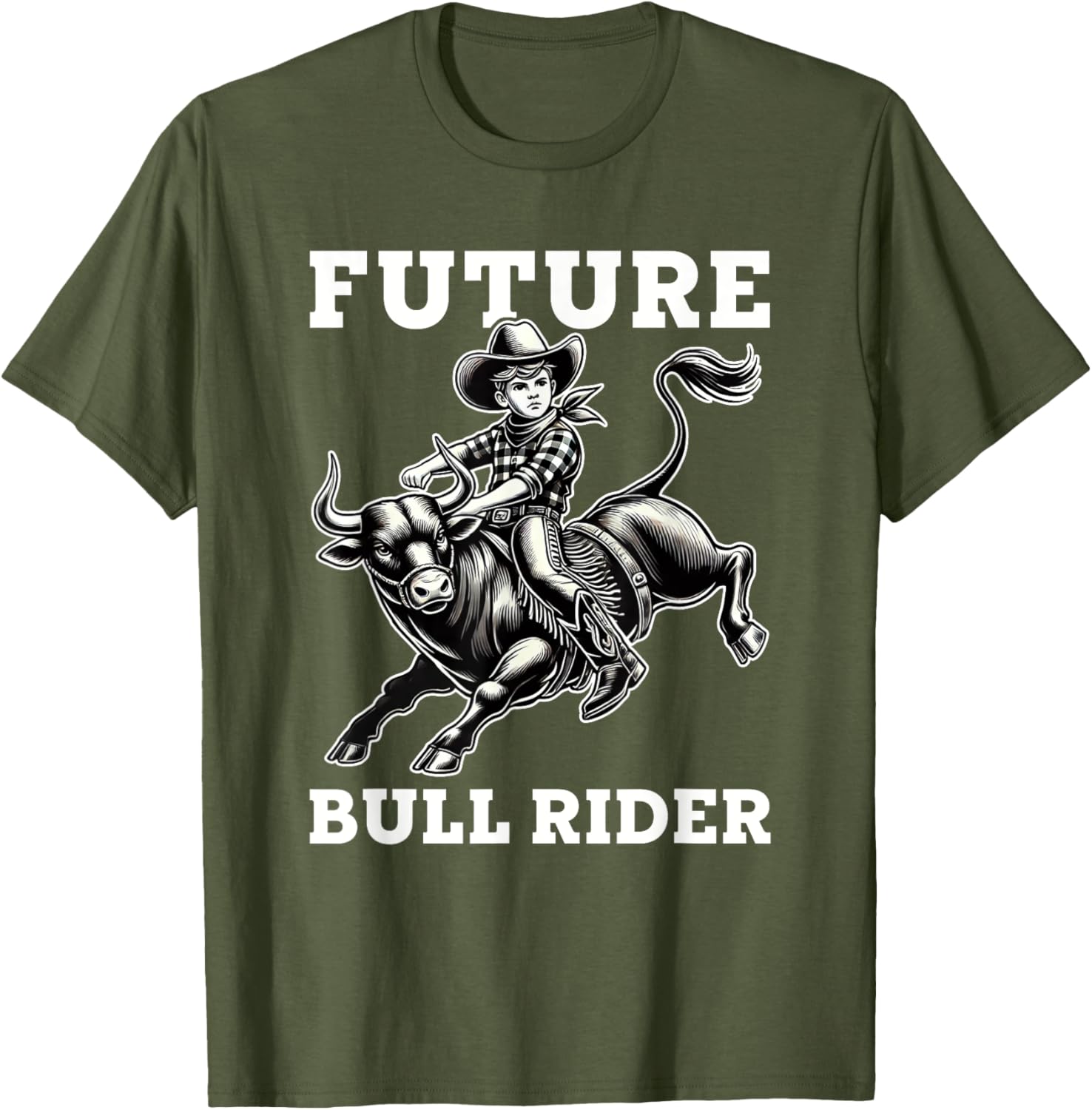 Future Bull Rider Boys Rodeo T-Shirt for Kids, Fun and Stylish Apparel - 1