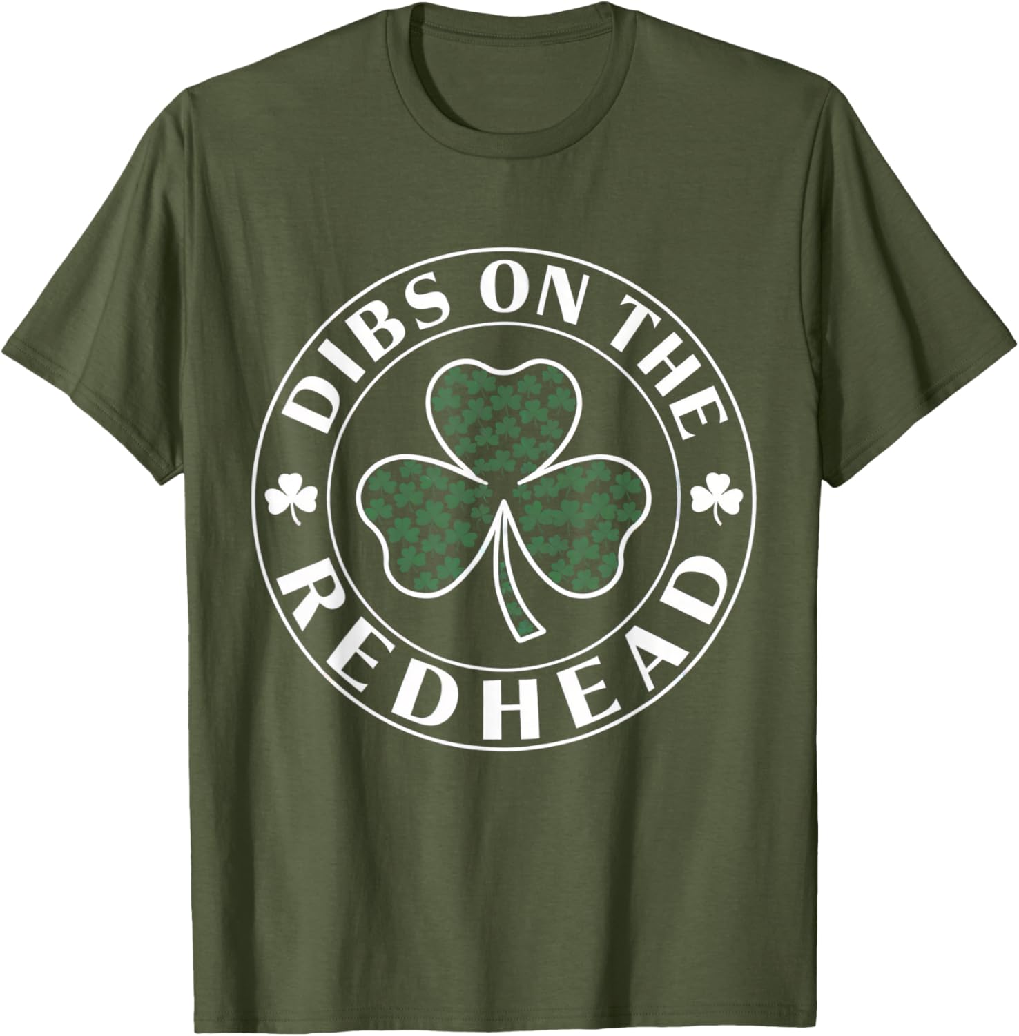 Funny Irish St Patricks Day Shamrock Dibs on the Redhead T-Shirt - 8