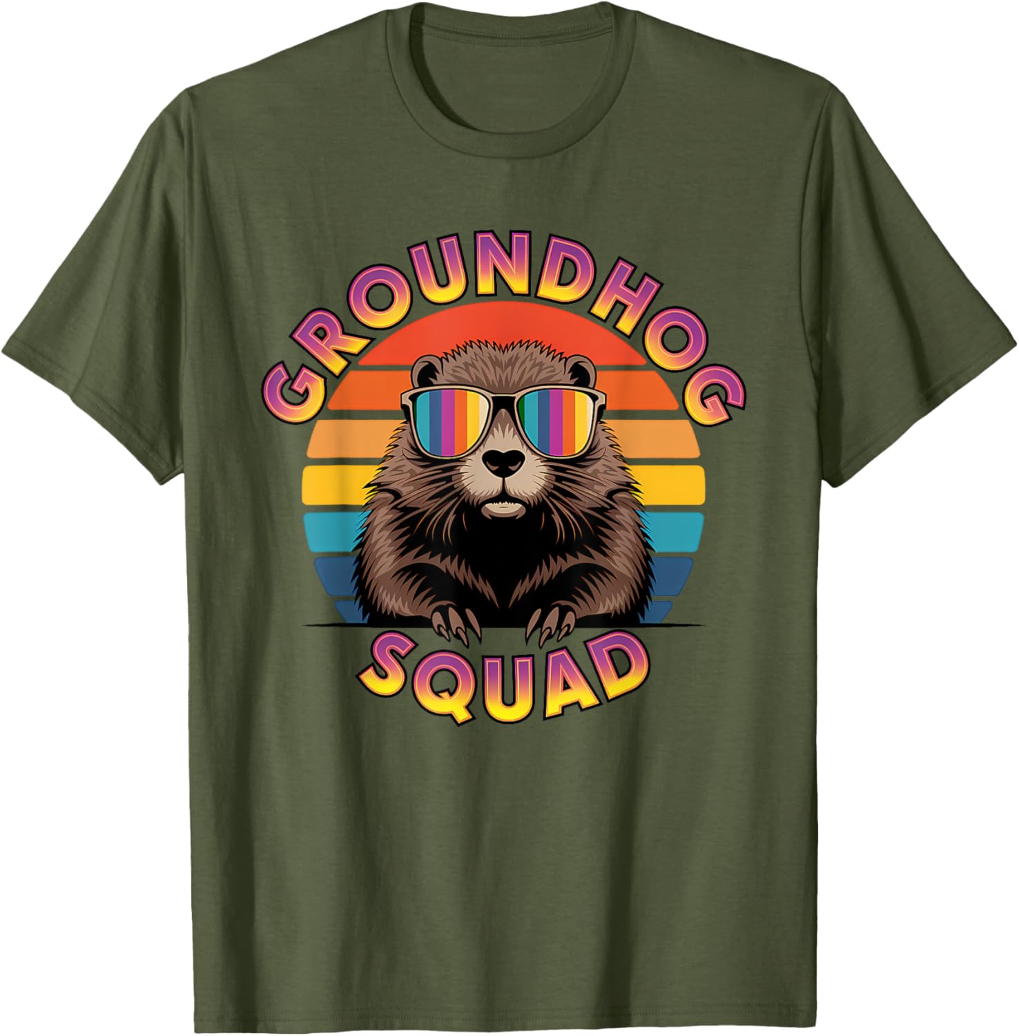 Funny Groundhog Squad Happy Groundhog Day 2025 T-Shirt for All Ages - 19