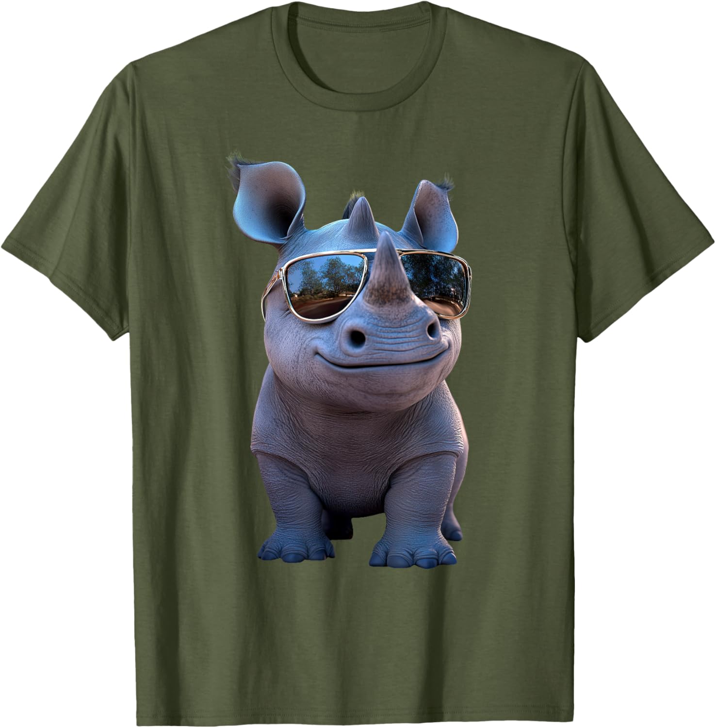 Cute Rhino Safari T-Shirt for Animal Lovers | White Rhinoceros Apparel - 27