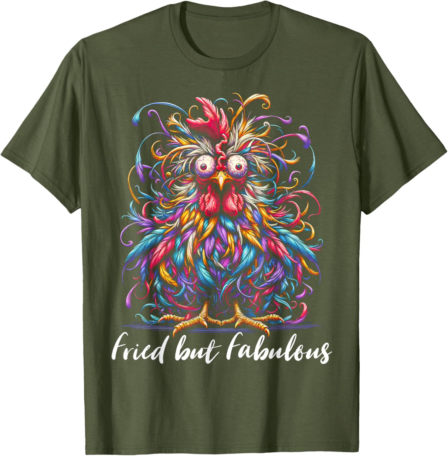 Funny Chicken Love T-Shirt for Women – Fabulous Fried Chicken Style - 4
