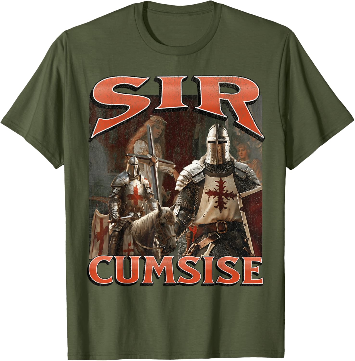 Funny Sir Cumcise Knight Meme Graphic T-Shirt for Unique Style Lovers - 2