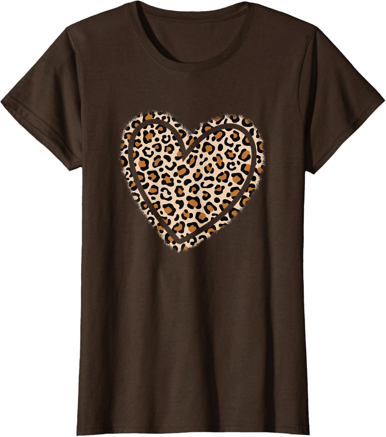 Cute Leopard Print Heart T-Shirt for Women and Girls - Stylish Apparel - 24
