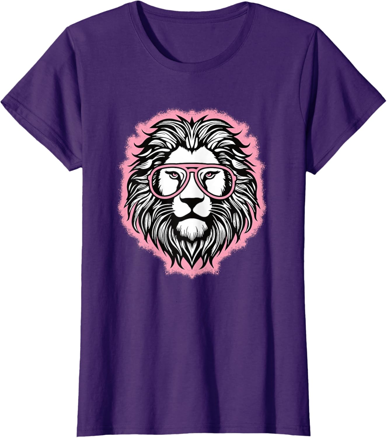 Cute Pink Lion T-Shirt for Women and Girls - Perfect for Lion Lovers - 2