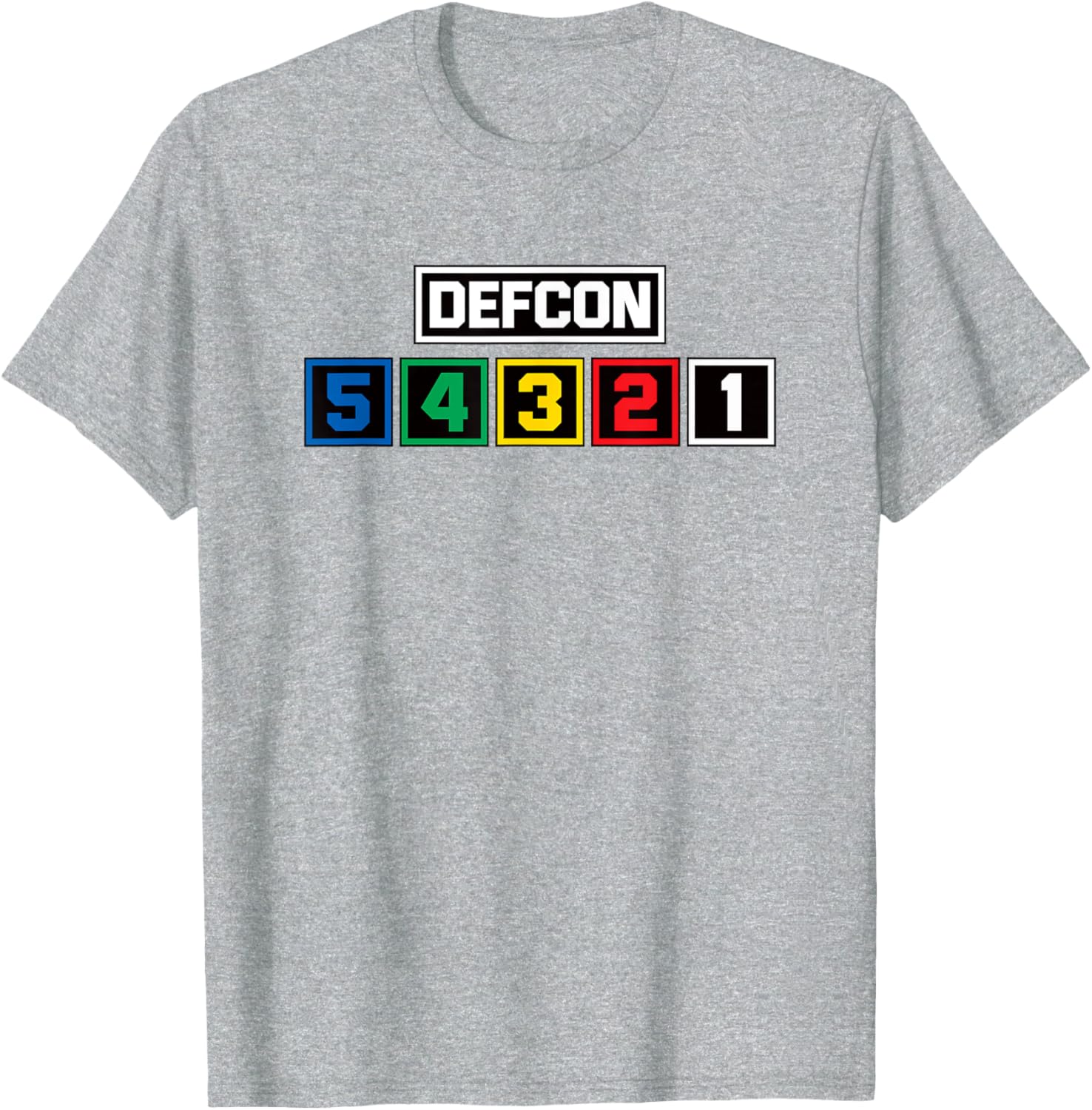 Defcon Alert T-Shirt US Defense Readiness Condition Light Meter Design - 25