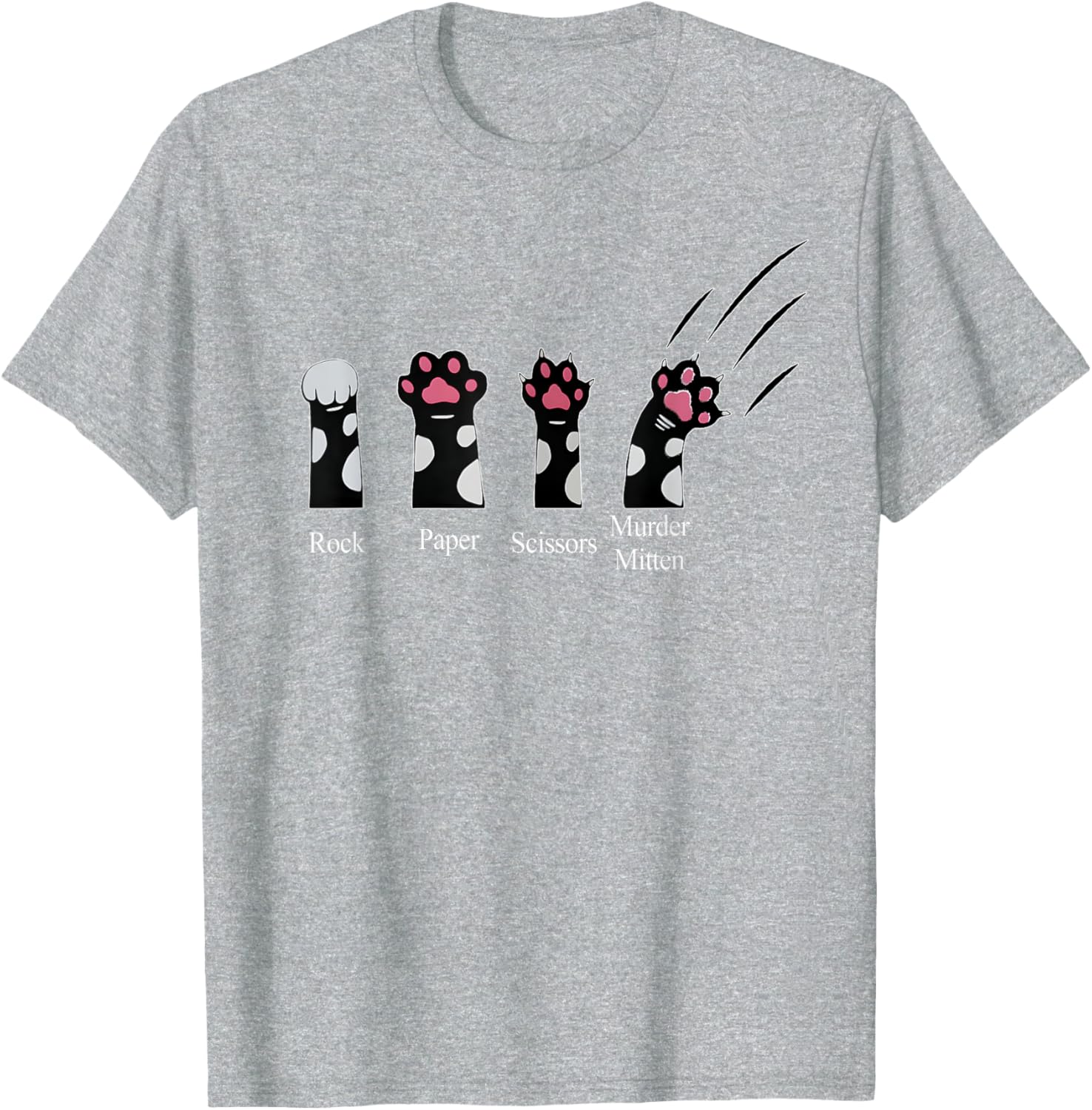 Cute Cats Rock Paper Scissors Murder Mittens Funny T-Shirt for Cat Lovers - 18