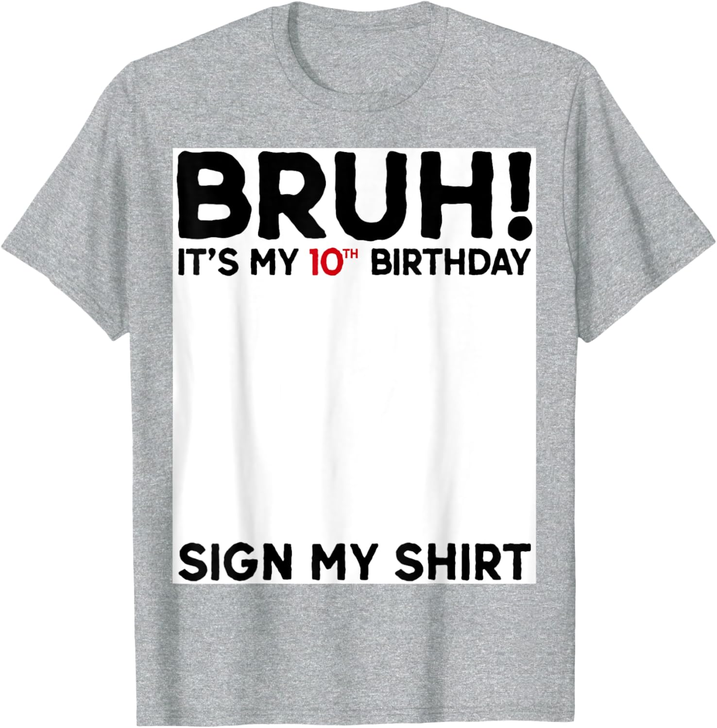 Cool Bruh I'm Double Digits T-Shirt for 10 Year Old Boys Birthday Gift - 9