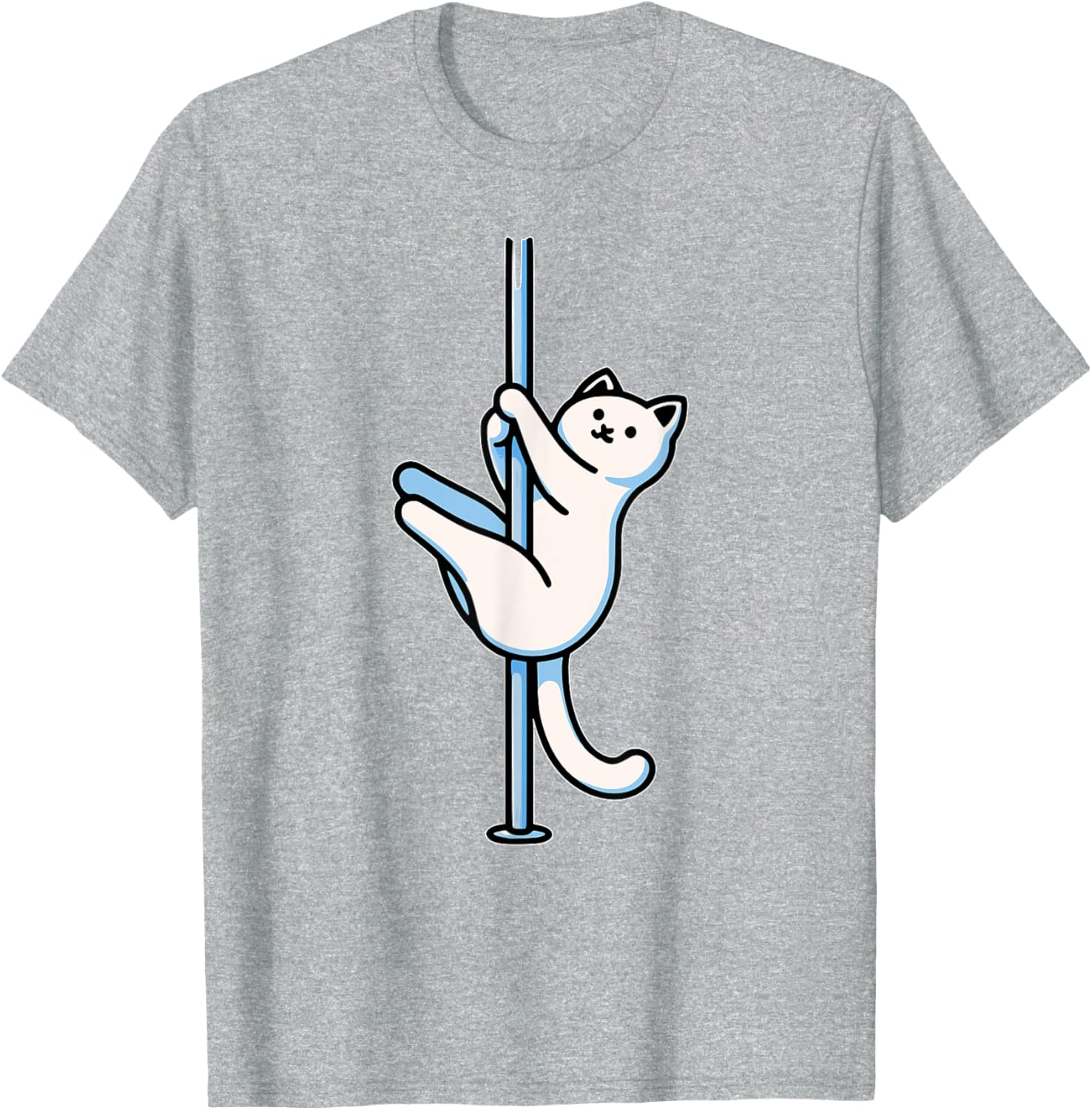 Funny Cat Pole Dancer T-Shirt Adorable Gift for Cat Lovers-Unisex Design - 16