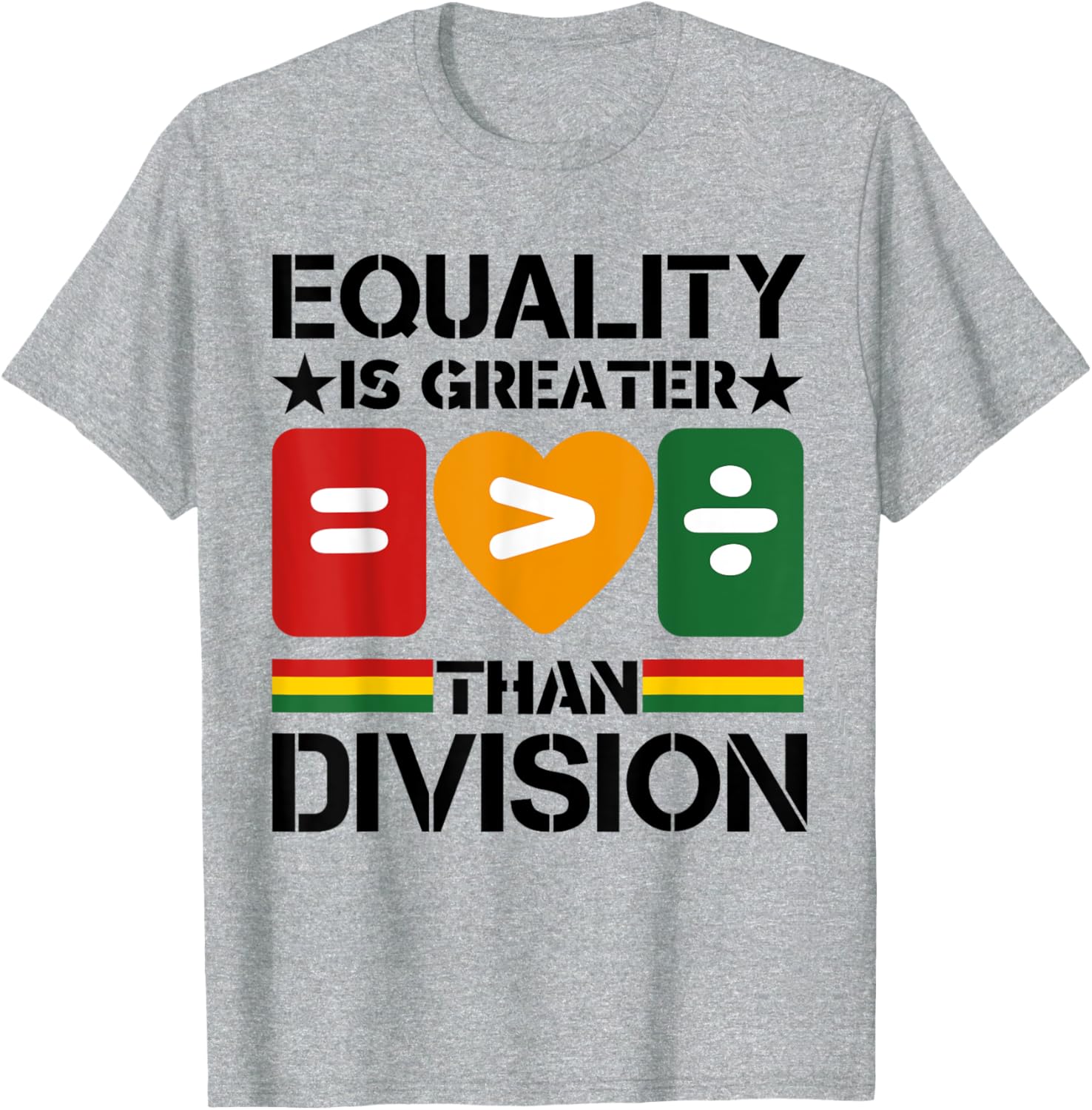 Equality Over Division Black History Month Math Pride T-Shirt - 9