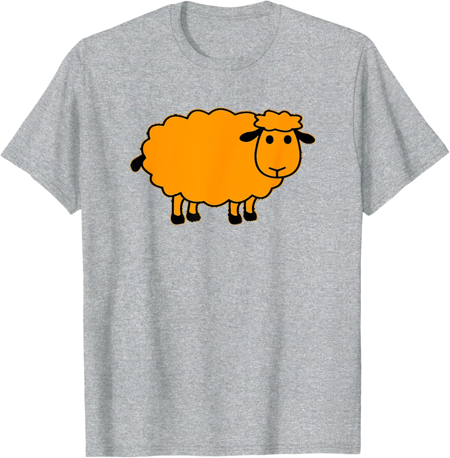 Cute Orange Sheep T-Shirt for Stylish Comfort in Clothing and Accessories - 6