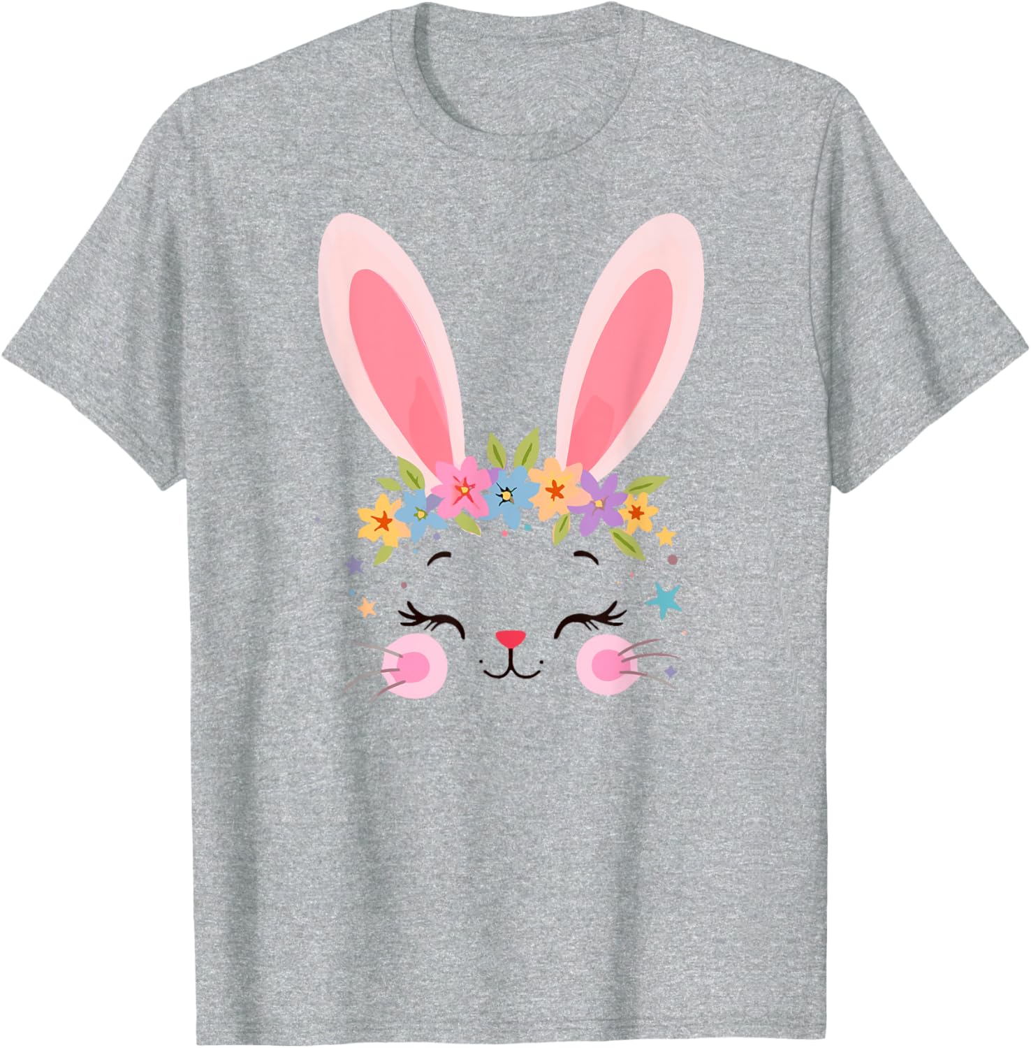 Cute Floral Easter Bunny T-Shirt for Rabbit Lovers - Women's Apparel - 18