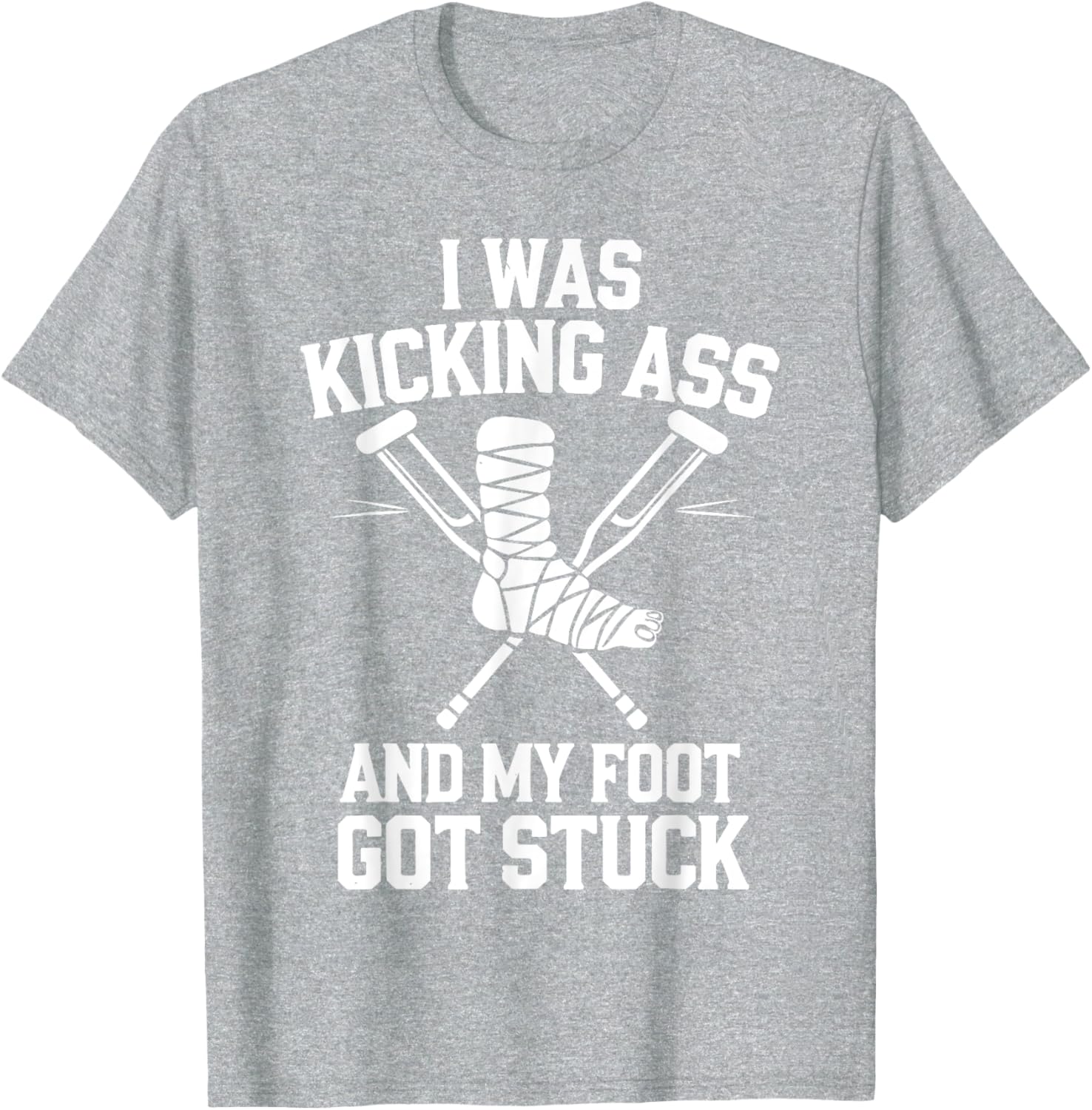 Funny Broken Leg Art T-Shirt for Men, Women, and Kids Surgery Recovery - 25