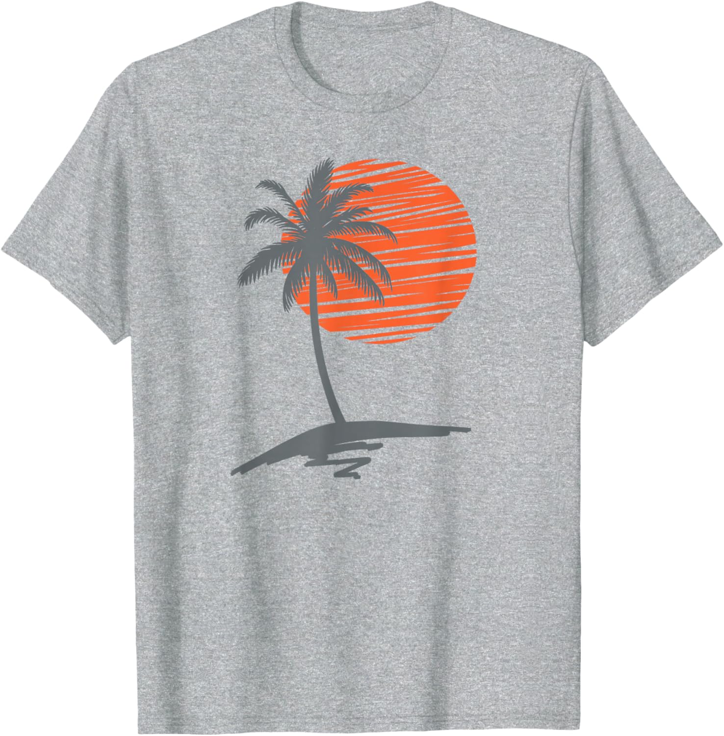 Cool Summer Beach T-Shirt for Men and Women with Sunset Palm Tree Design - 14