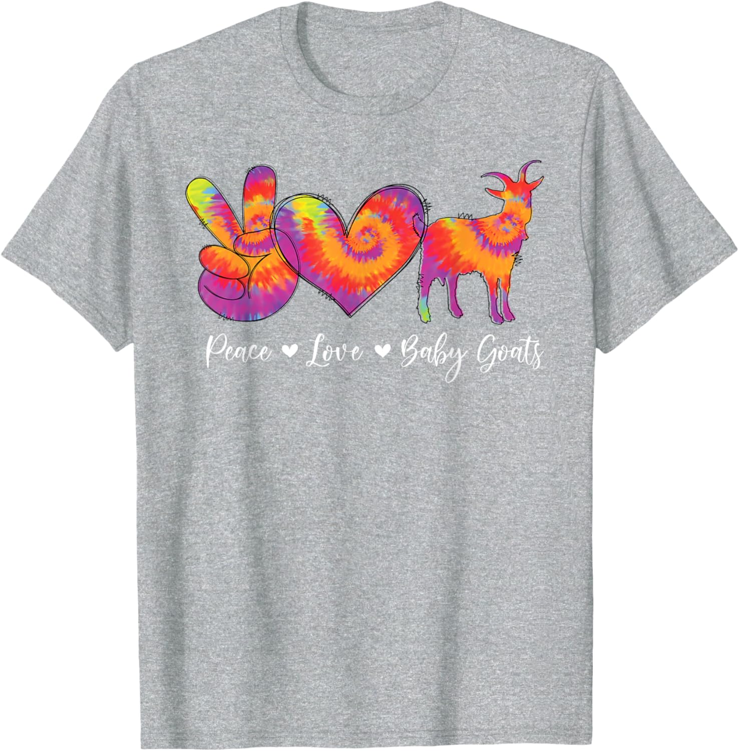 Cute Goat Lover Tie Dye Baby Goats T-Shirt for Farmers and Animal Lovers - 8