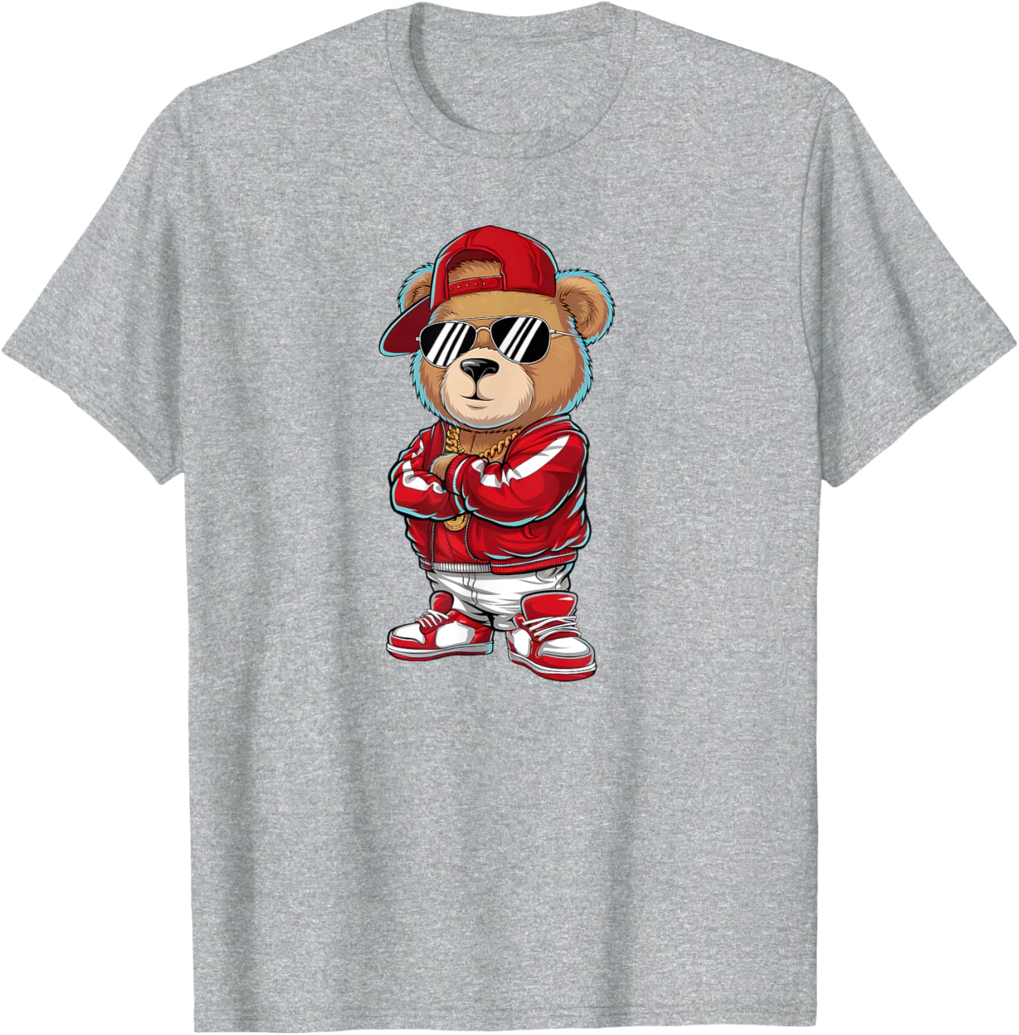 Funny Hip Hop Teddy Bear 90s Graffiti Art T-Shirt for Rap Lovers - 11
