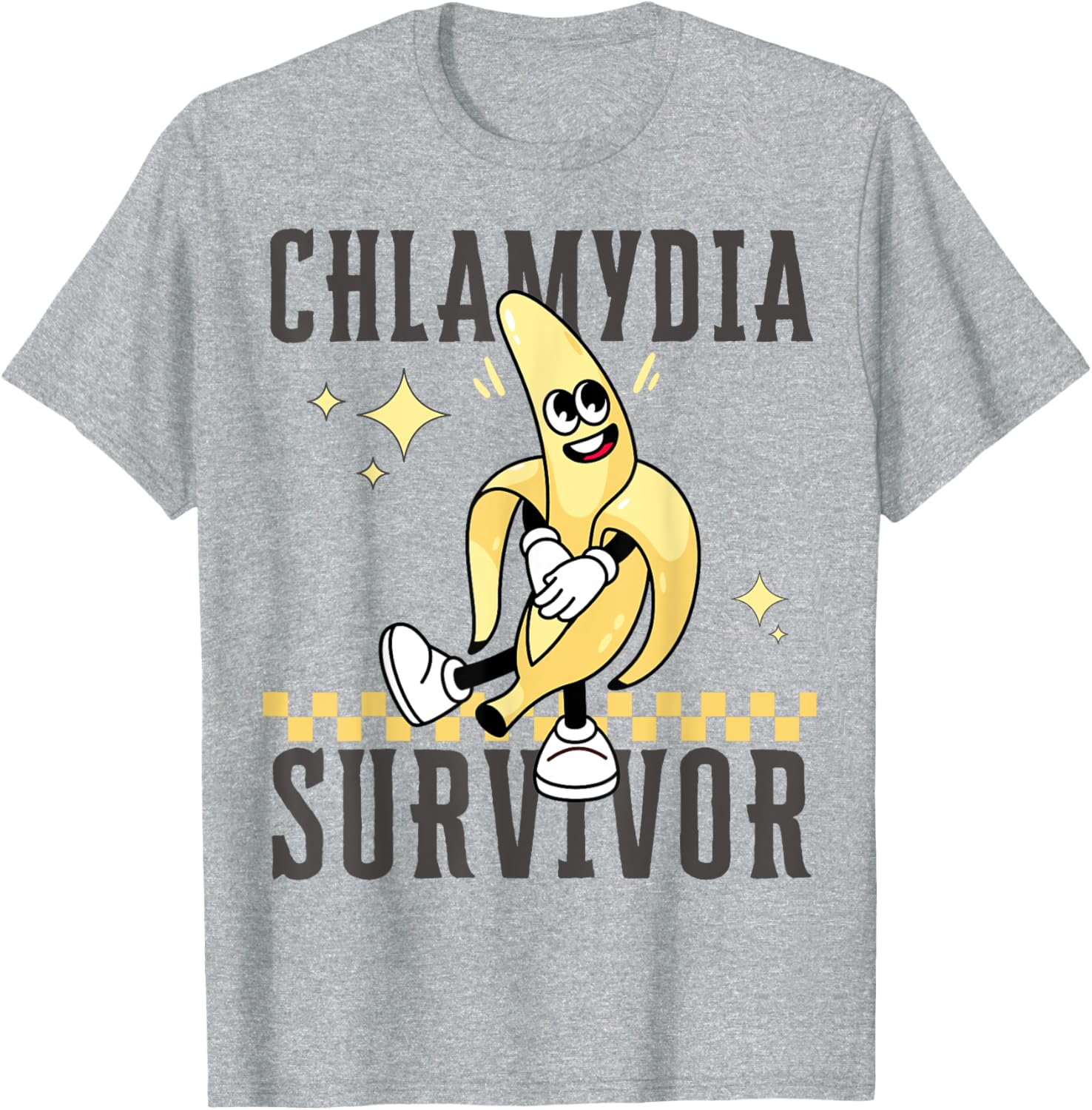 Funny Banana Chlamydia Survivor T-Shirt for Humorous Casual Wear - 4