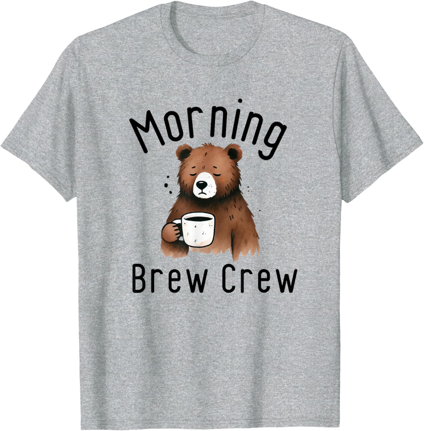 Funny Coffee Lovers Cute Bear T-Shirt for Morning Brew Enthusiasts - 3