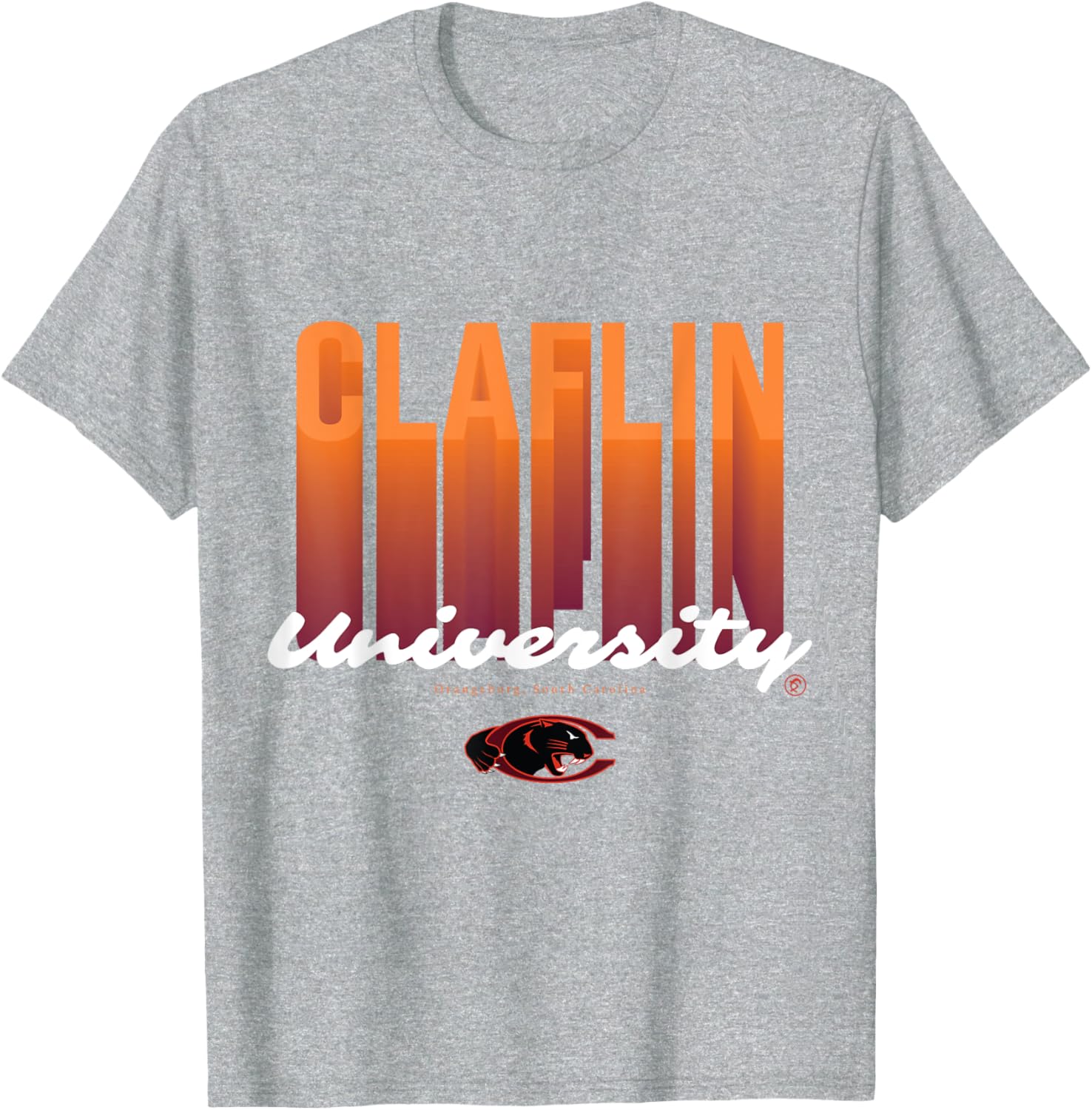 Claflin University CU Fade T-Shirt - Trendy Yard Essentials for Fans - 2