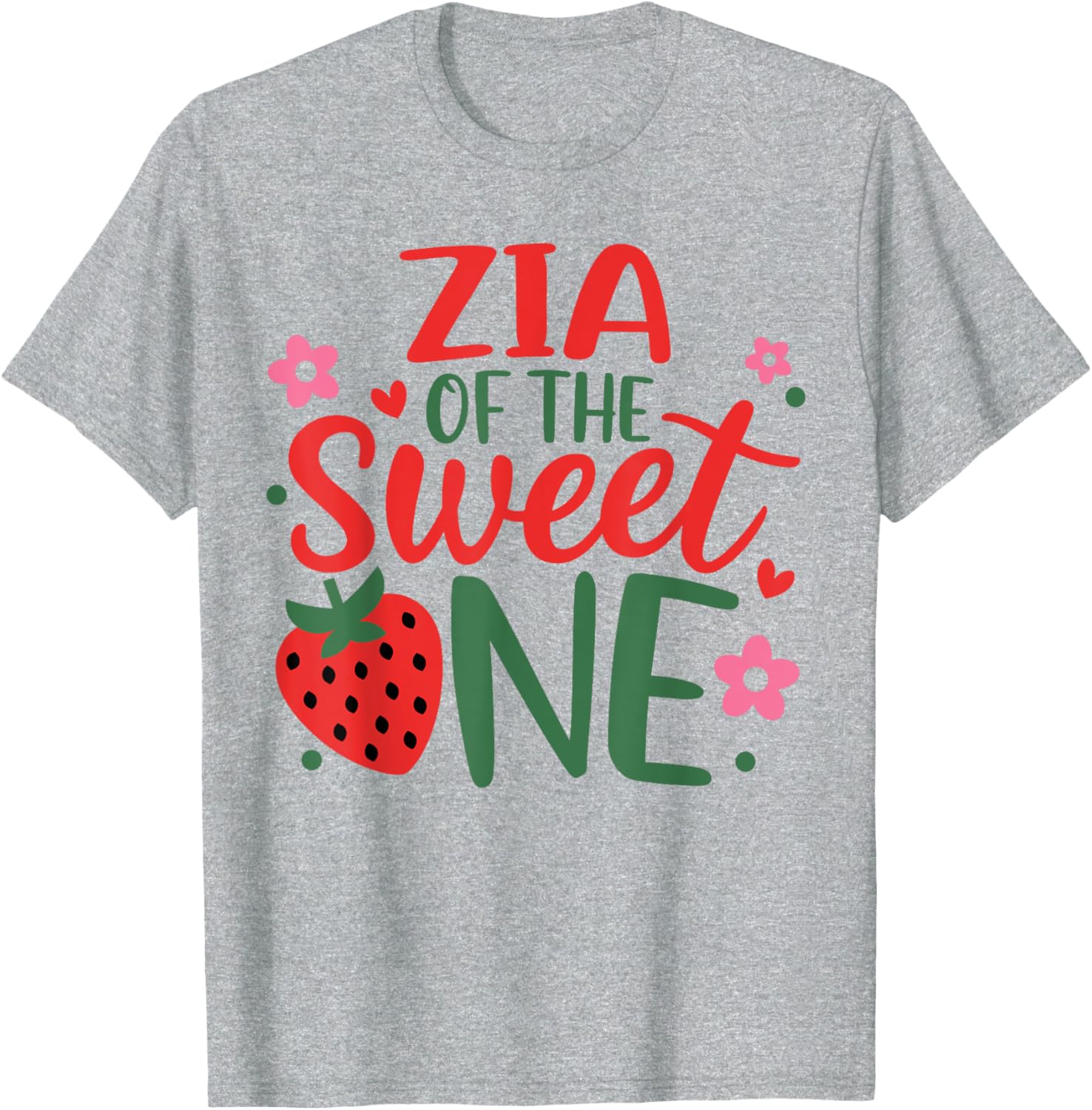 Cute Strawberry First Birthday Girl T-Shirt for Sweet One Celebrations - 8