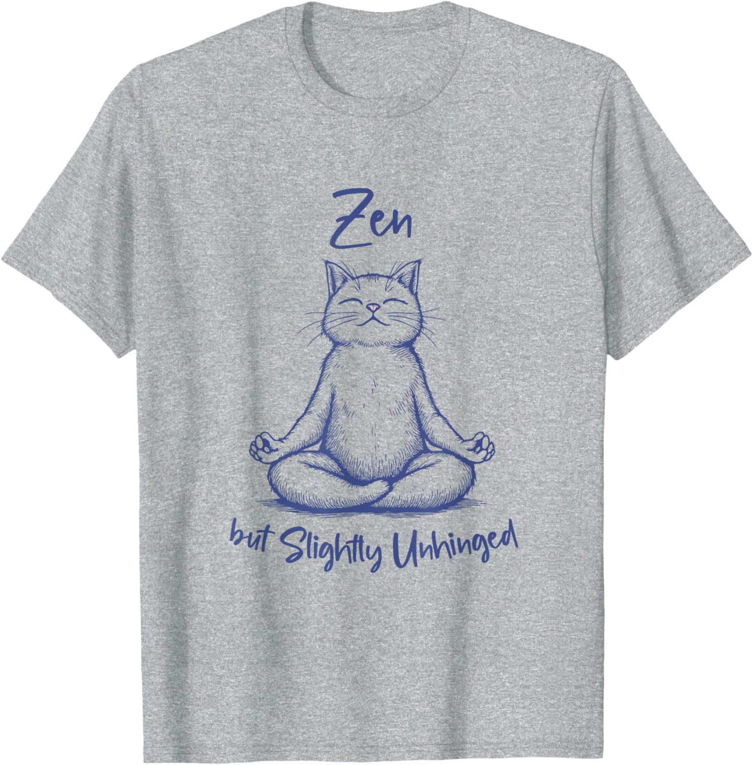 Funny Cat Meditation T-Shirt Zen Vibes for Men and Women - 8