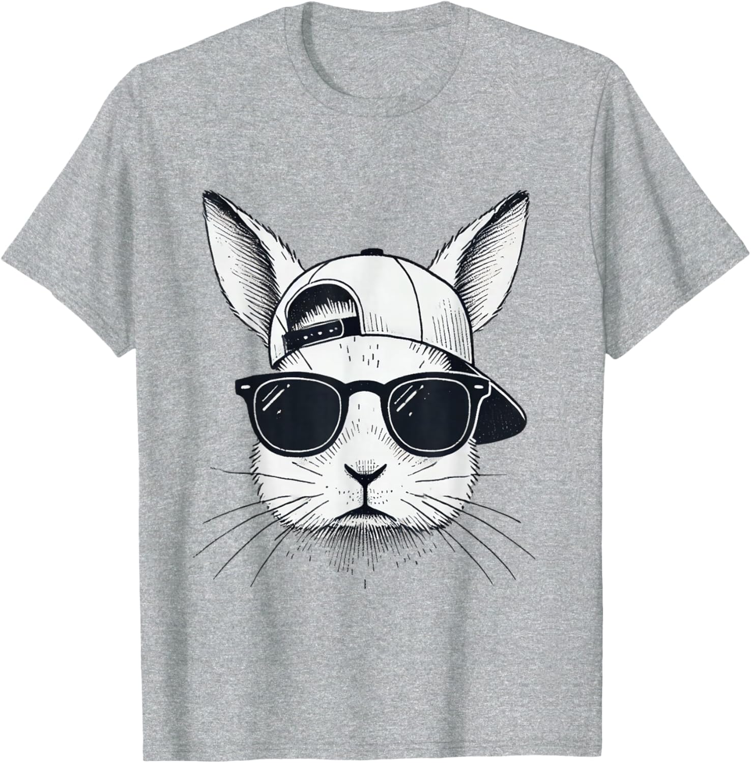 Cool Bunny Face Sunglasses T-Shirt for Easter Fun β Boys, Men, Kids - 19