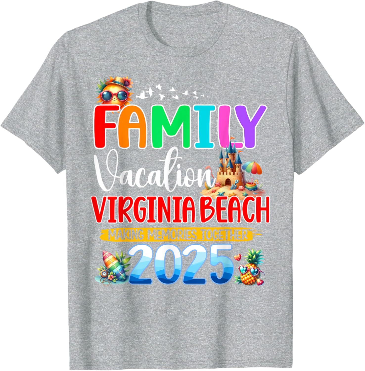 Family Vacation Virginia Beach 2025 Matching Group T-Shirt for All Ages - 7