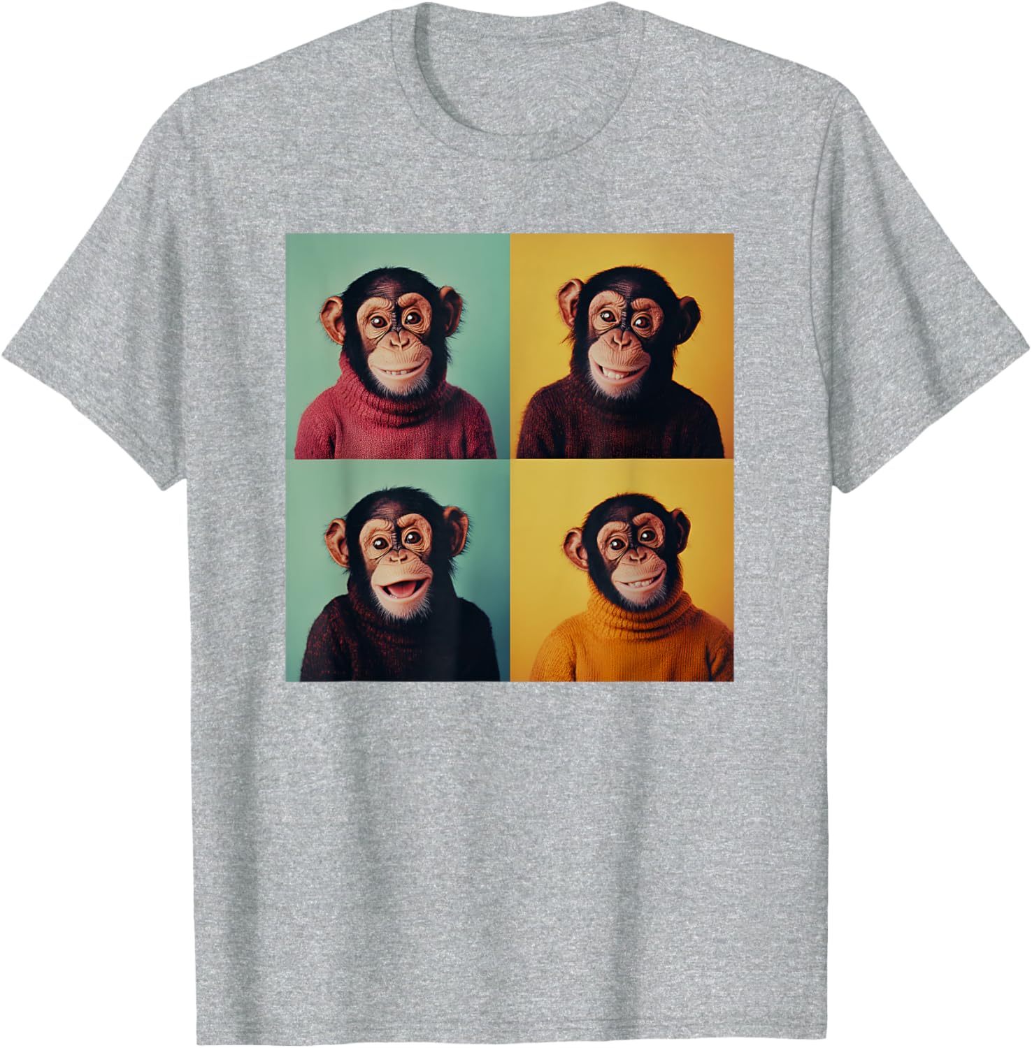 Funny Monkey Chimp T-Shirt for Animal Lovers - Awkward Photoshoot Design - 5