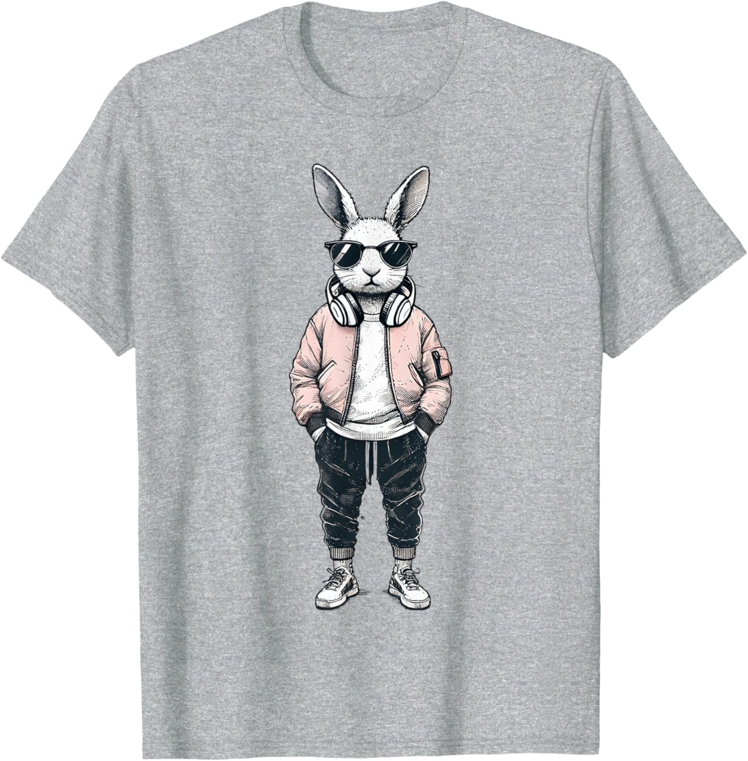 Cool Bunny Rabbit Boys Easter Shirt with Sunglasses for Kids and Men - 9