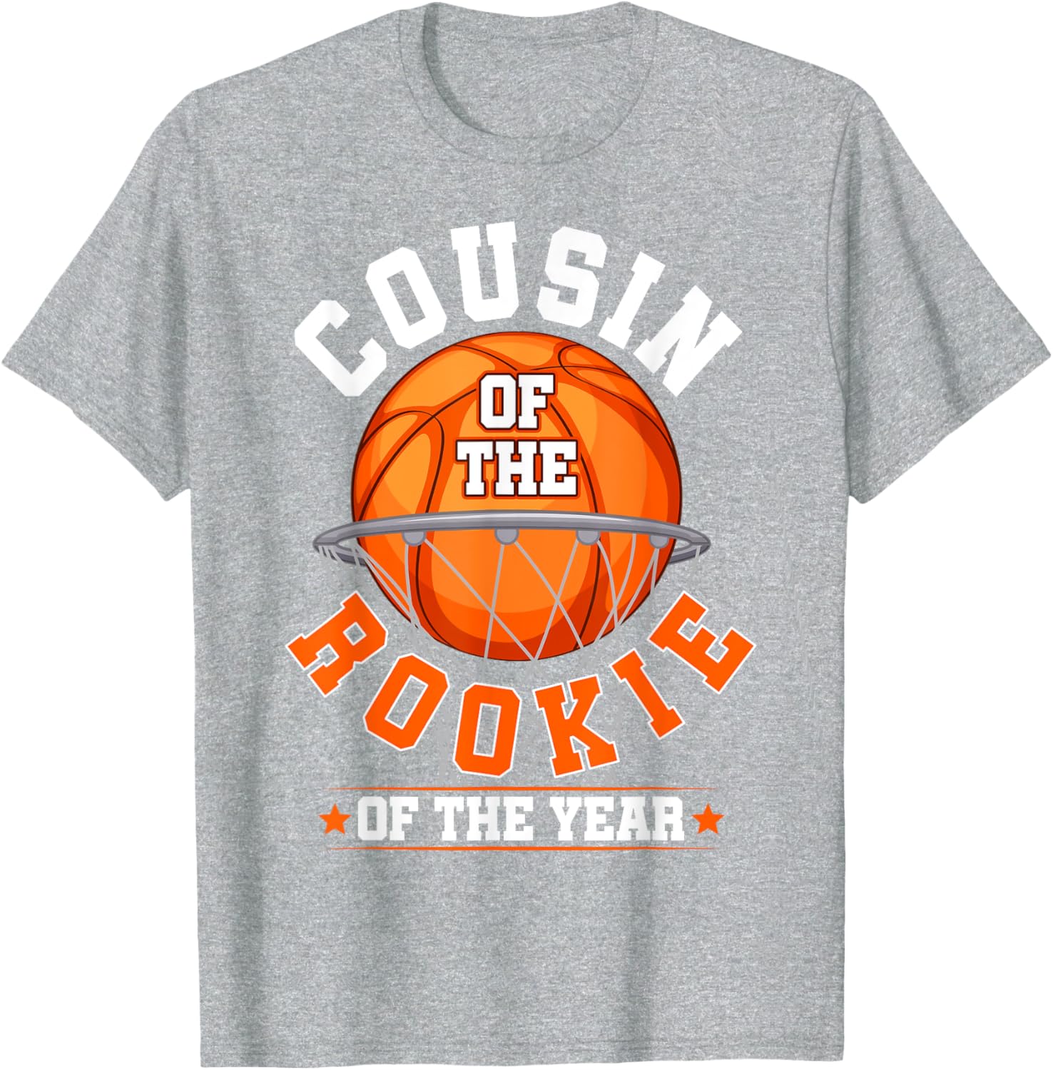 Cousin of Rookie 1st Birthday Basketball Family Matching T-Shirt - 15