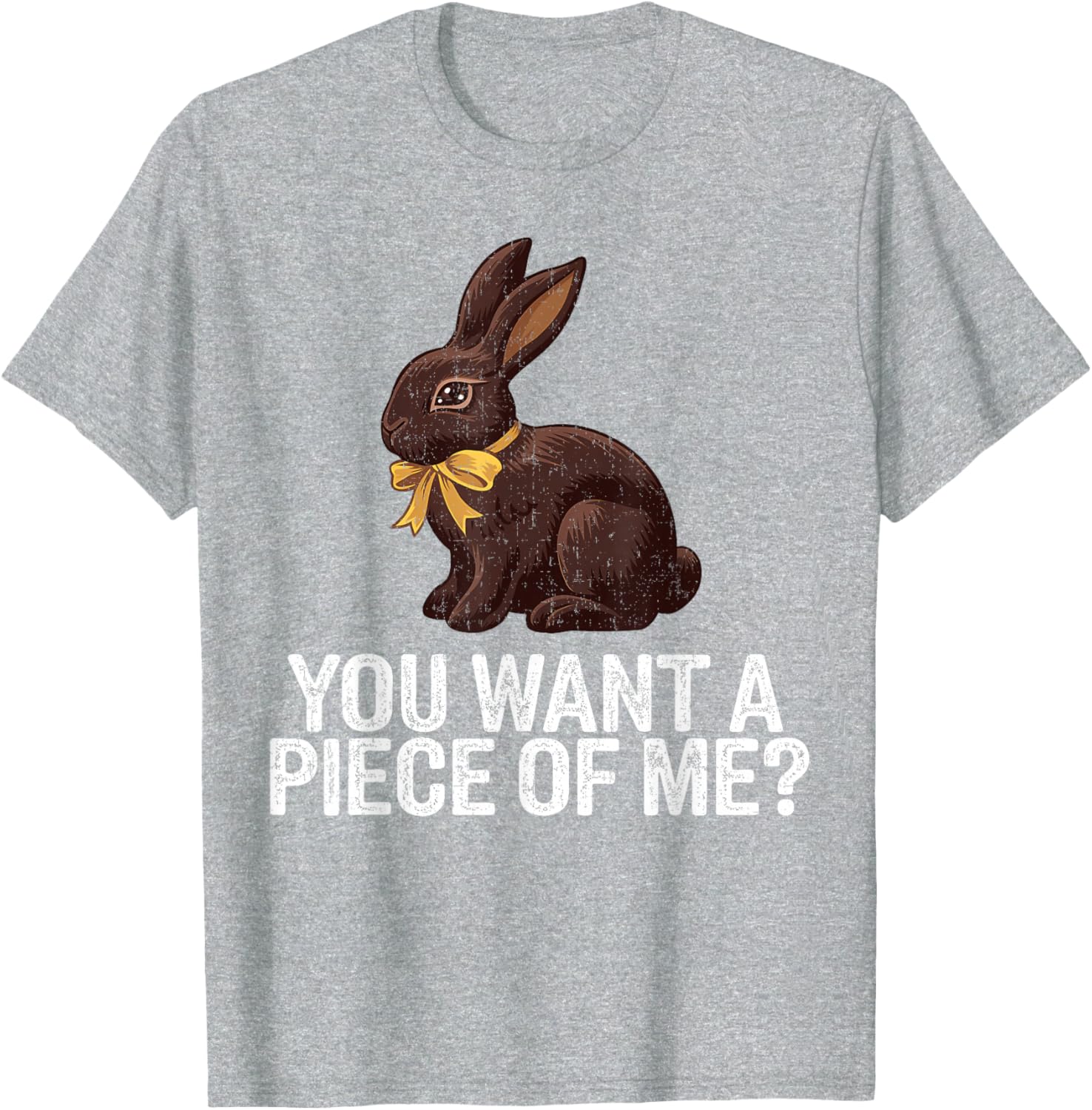 Cute Easter Rabbit Chocolate Bunny Graphic T-Shirt for Fun Holiday Style - 3