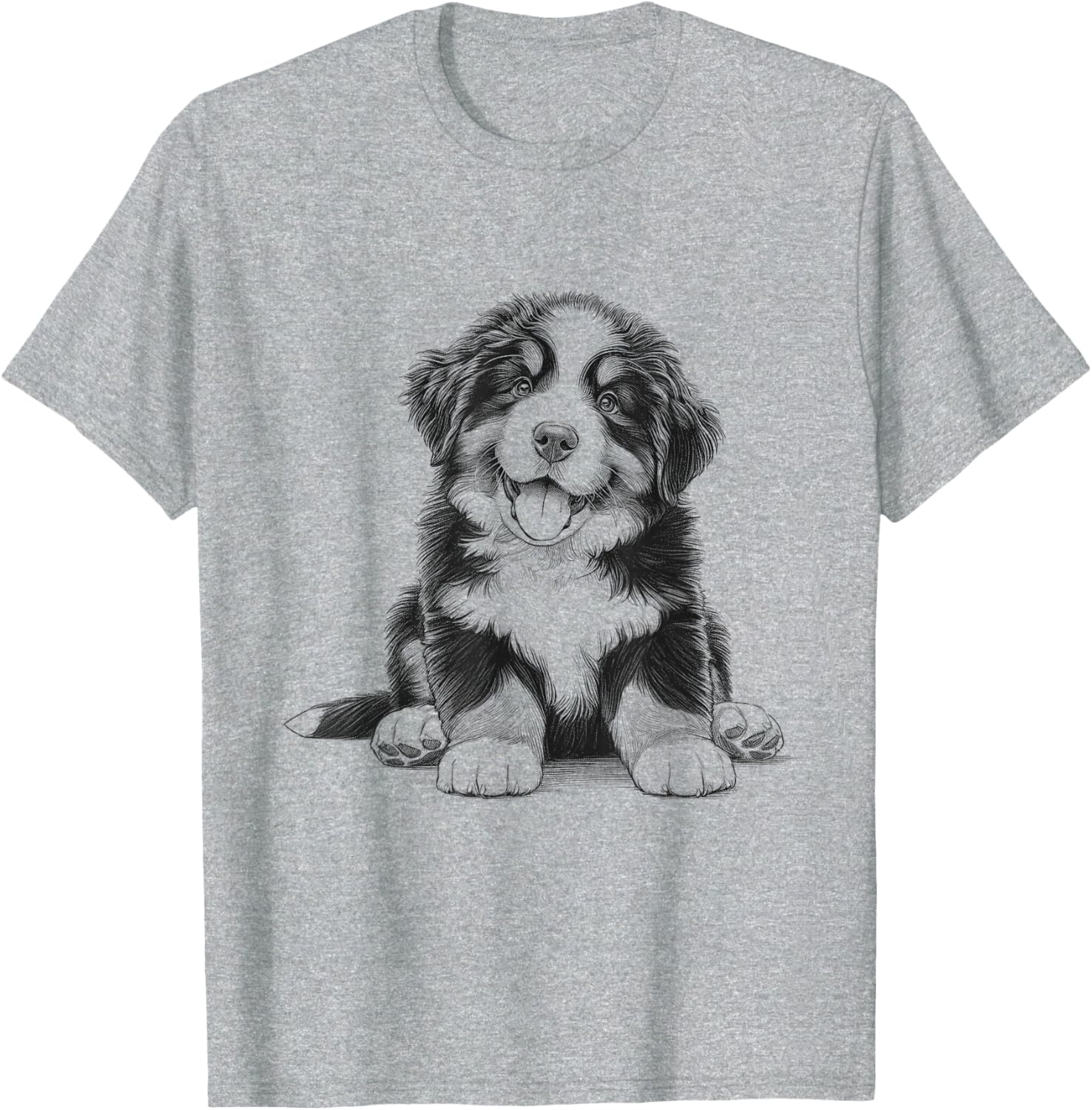 Cute Bernese Mountain Dog Puppy T-Shirt for Men and Women - 11